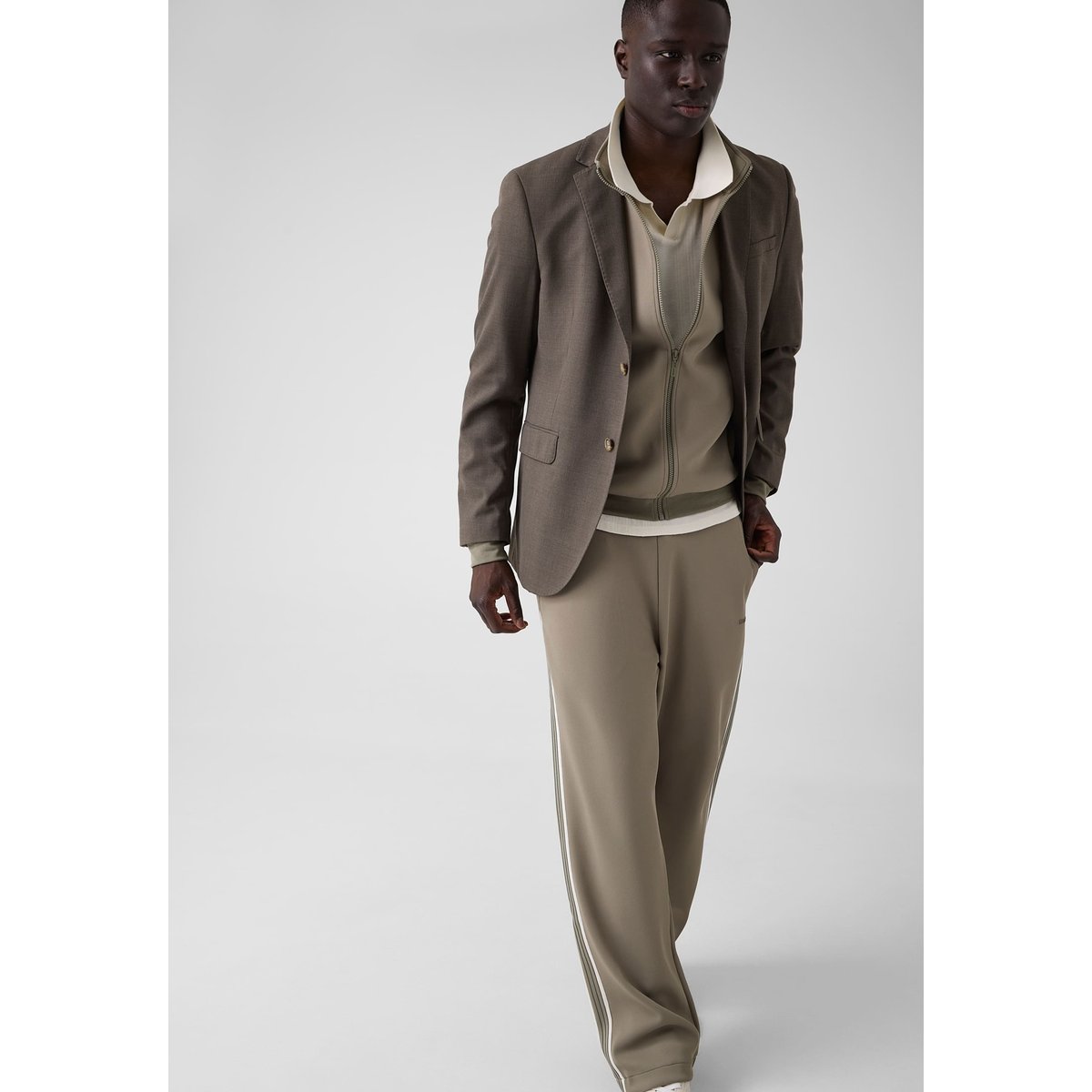 Joggers Avec Bande Latérale vert, GUESS