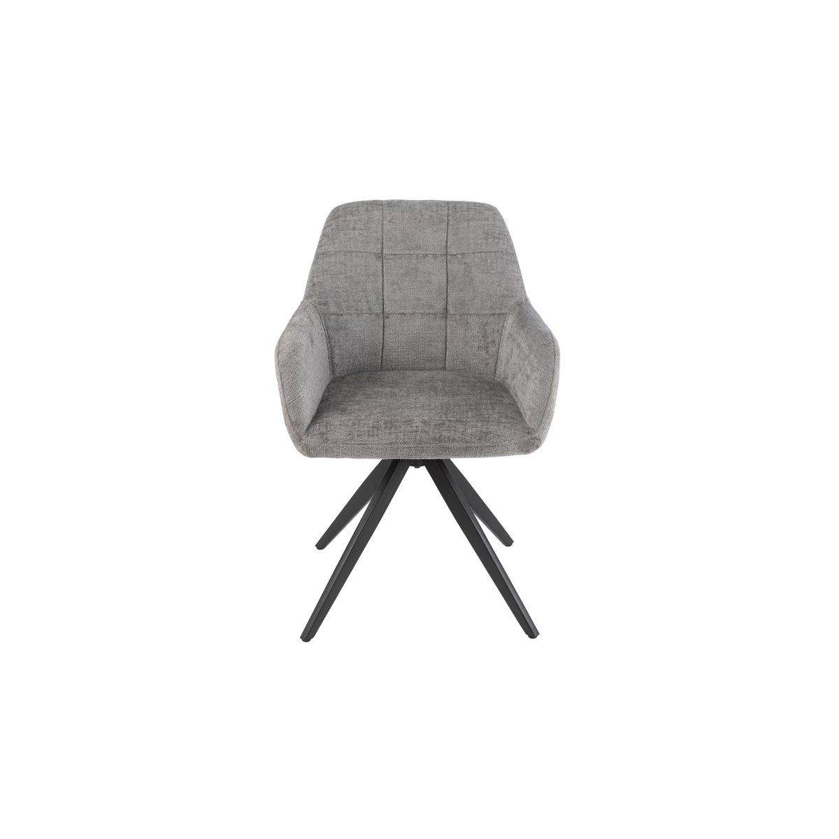 Chaises en métal et velours texturé (lot de 2) - LUCIE gris clair, HELLIN, DEPUIS 1862