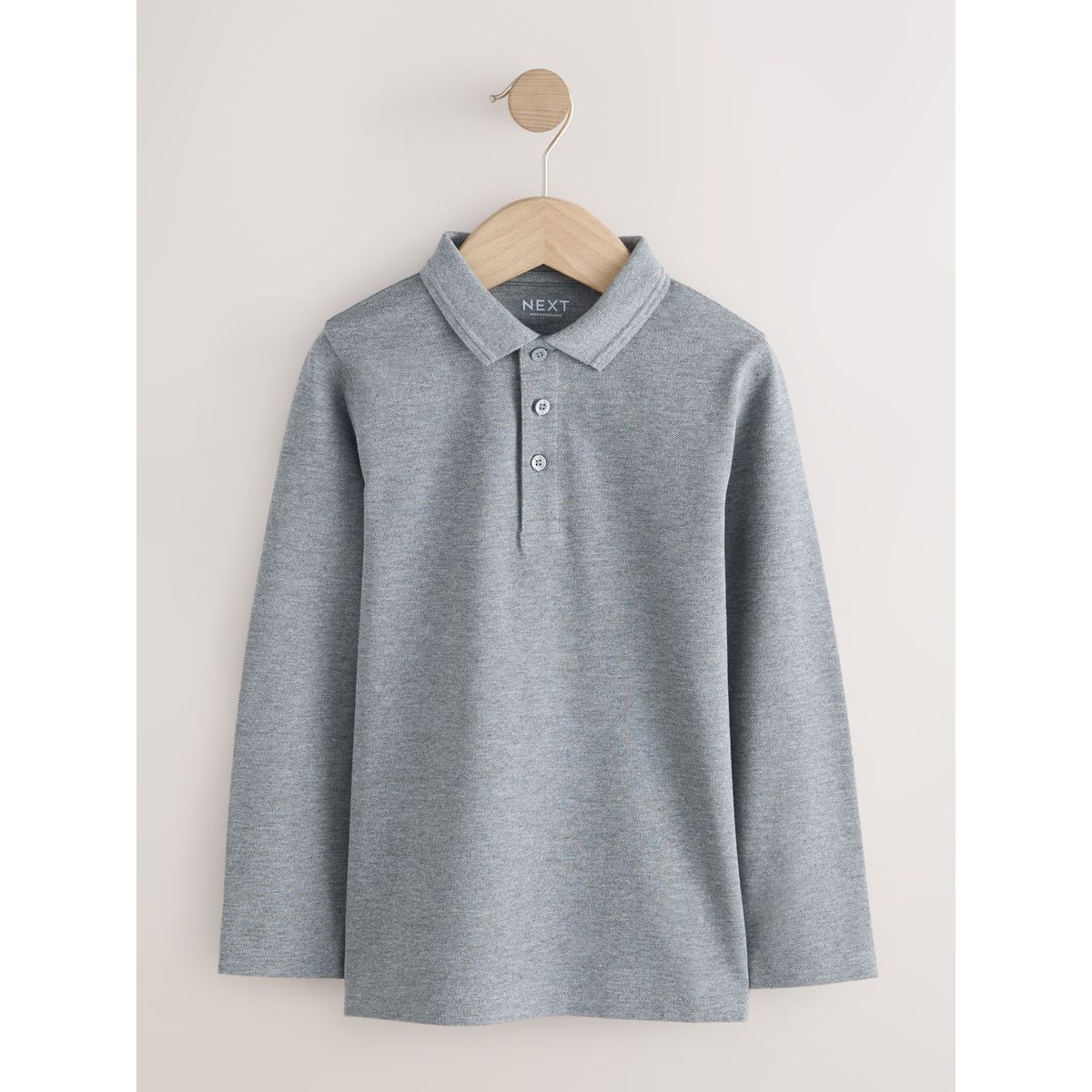 Polo d’école à manches longues, lot de 2 gris, NEXT