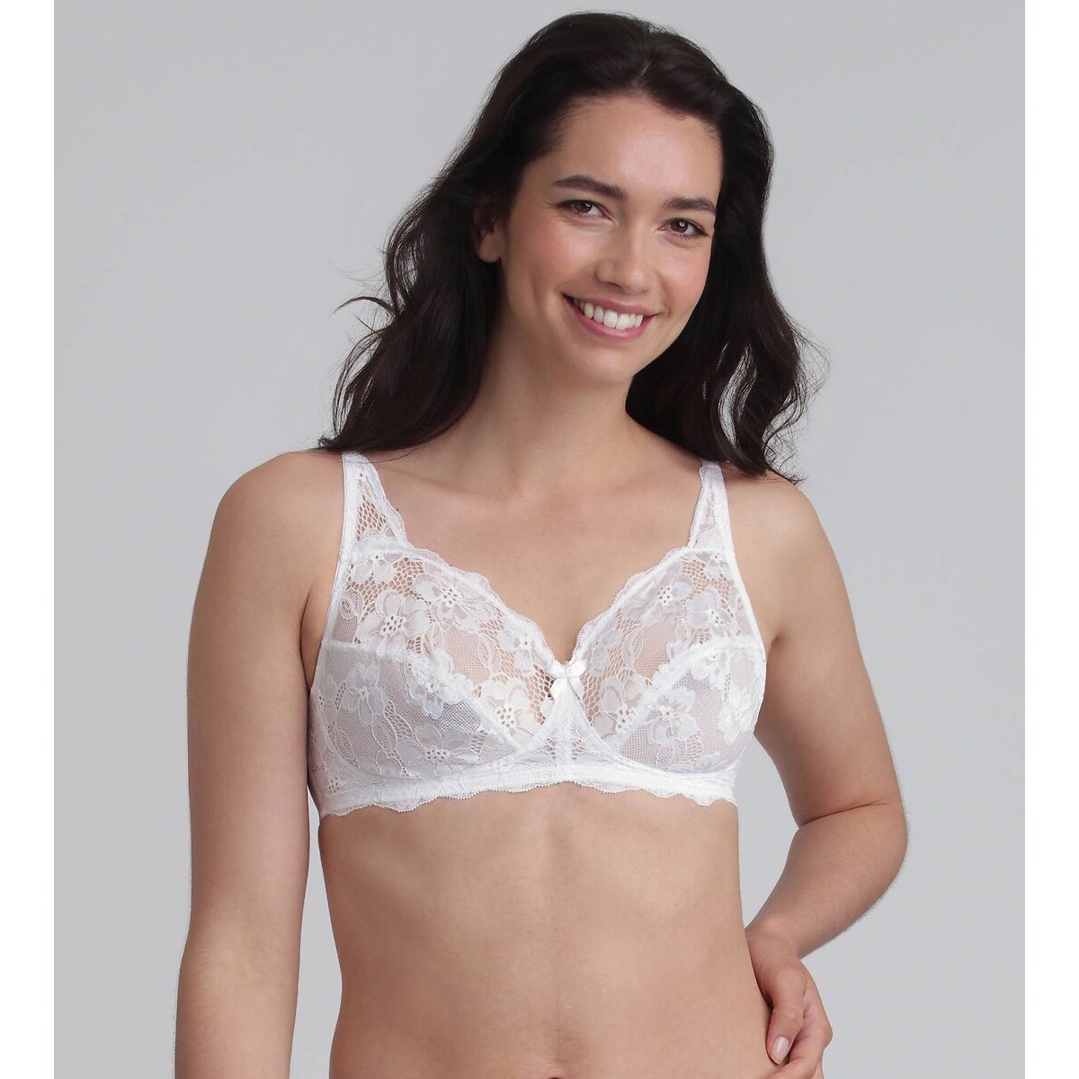 Beugelloze BH ESSENTIEL ELEGANCE DENTELLE wit, PLAYTEX