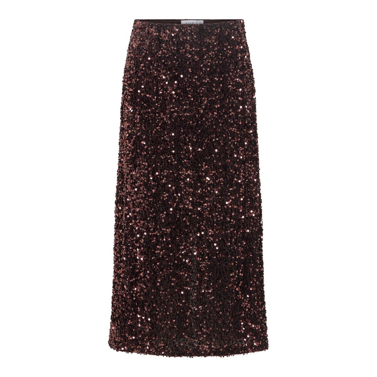 Jupe Mi-Longue marron - coffee bean1, VILA