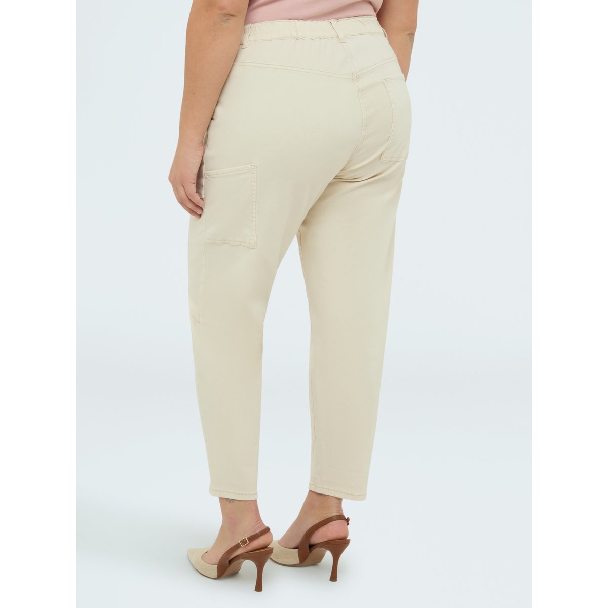 Pantalon Carrot Fit beige, FIORELLA RUBINO