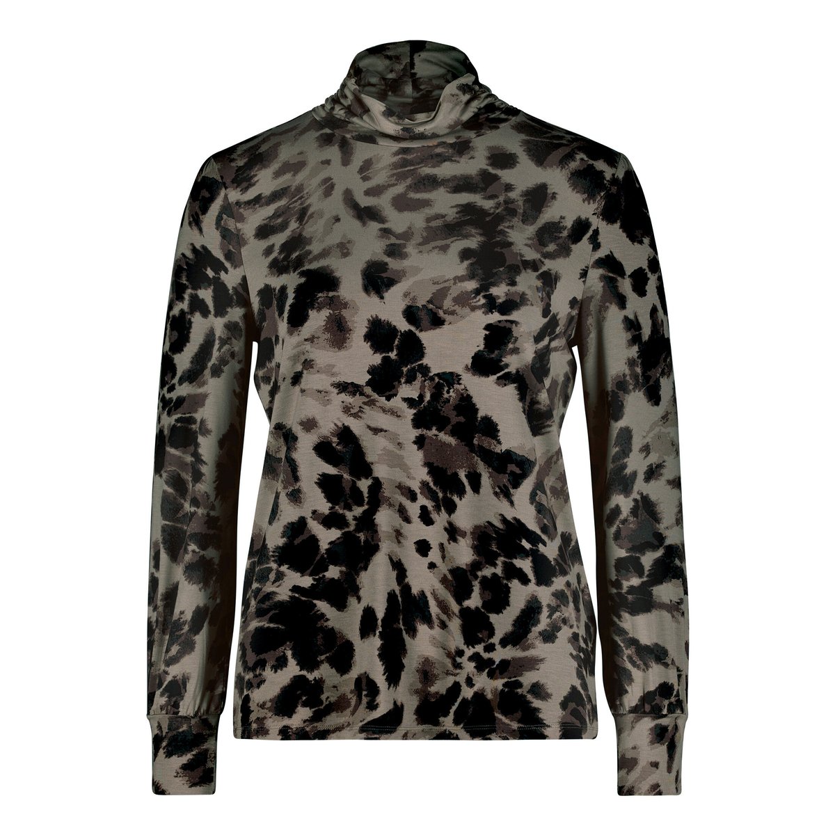 T-shirt à col roulé à col droit taupe/black, BETTY BARCLAY