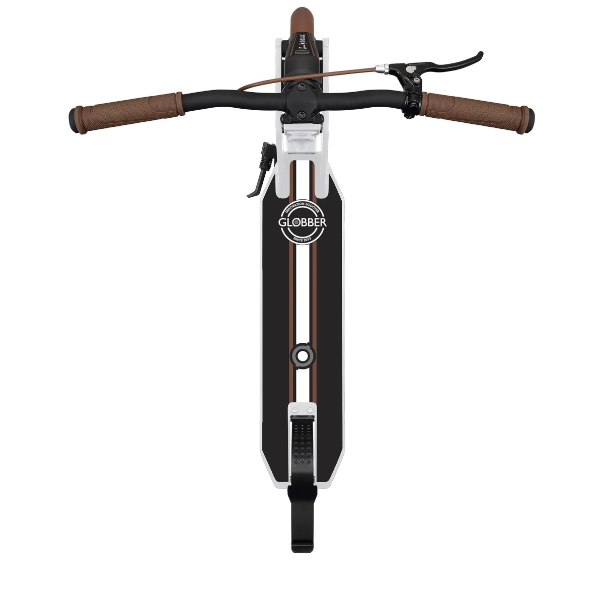Trottinette ONE K 180 BR guidon fixe avec frein Vintage blanc, GLOBBER