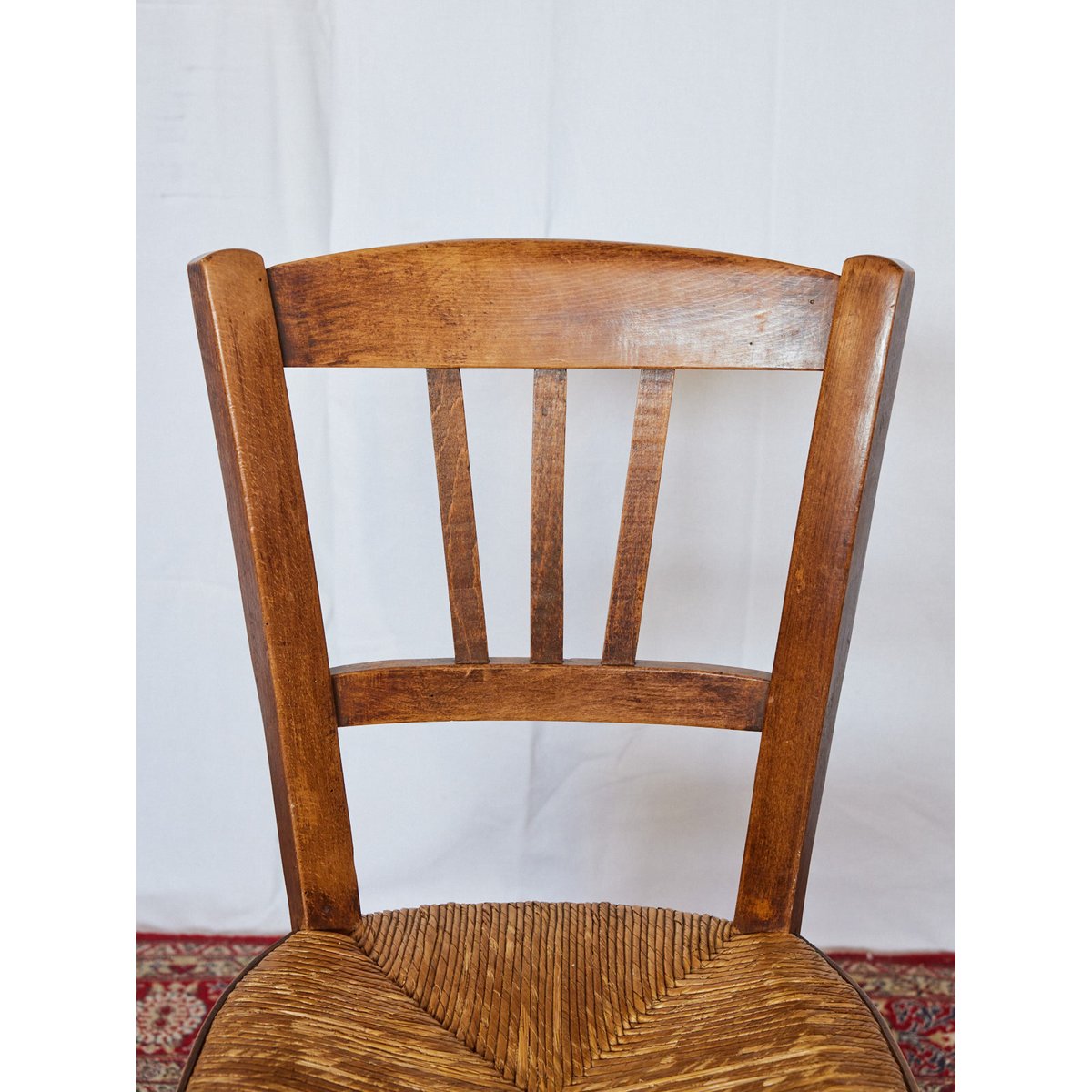 Lot de 6 chaises en hêtre Claude N°1438 - Bon état bois clair, DEBONGOUT