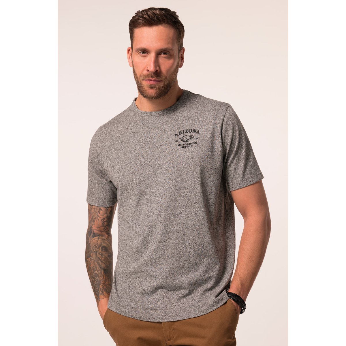 T-shirt en jersey chiné gris chiné, JP1880