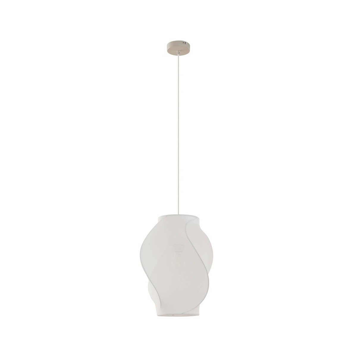 Suspension en textile scandinave, Tovina blanc, LUCANDE