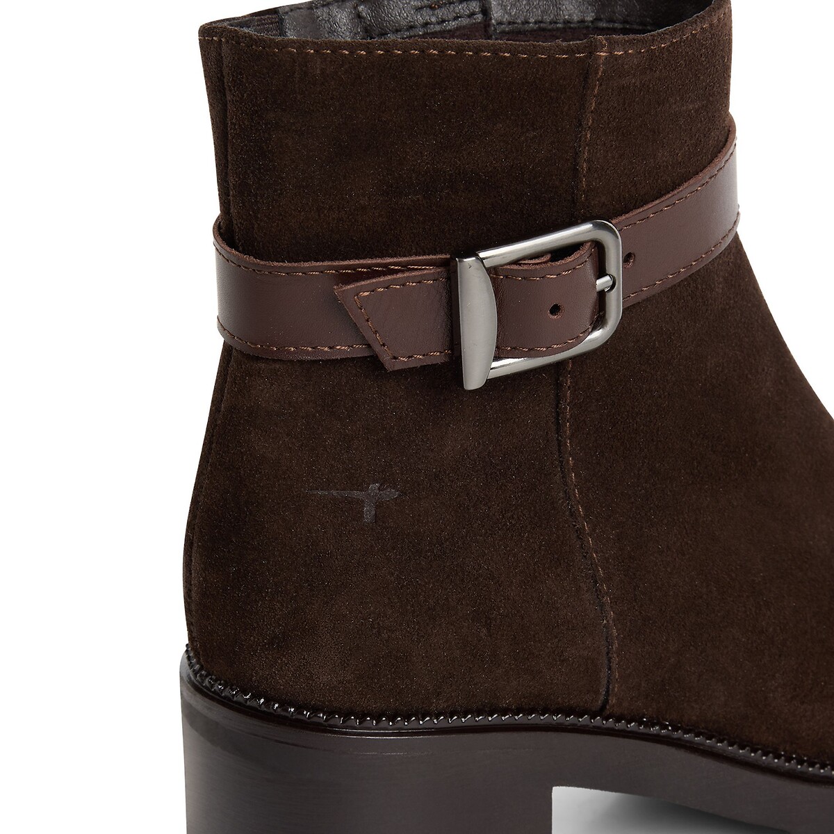 Stiefeletten aus Wildleder dunkelbraun, TAMARIS