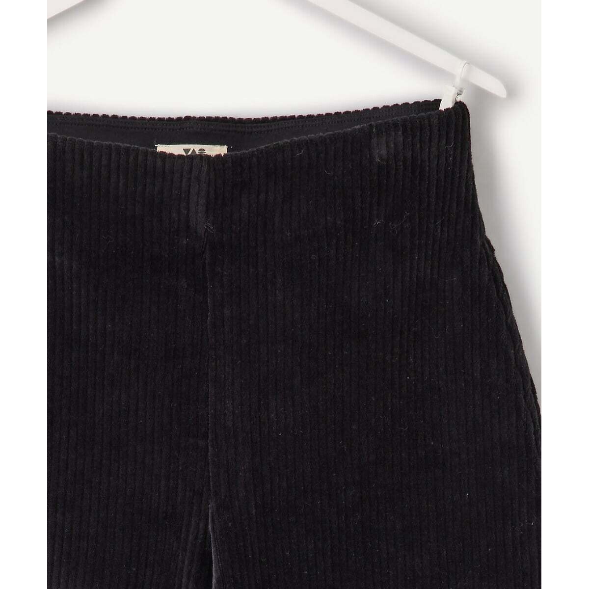 Pantalon large en velours côtelé noir, TAPE A L'OEIL