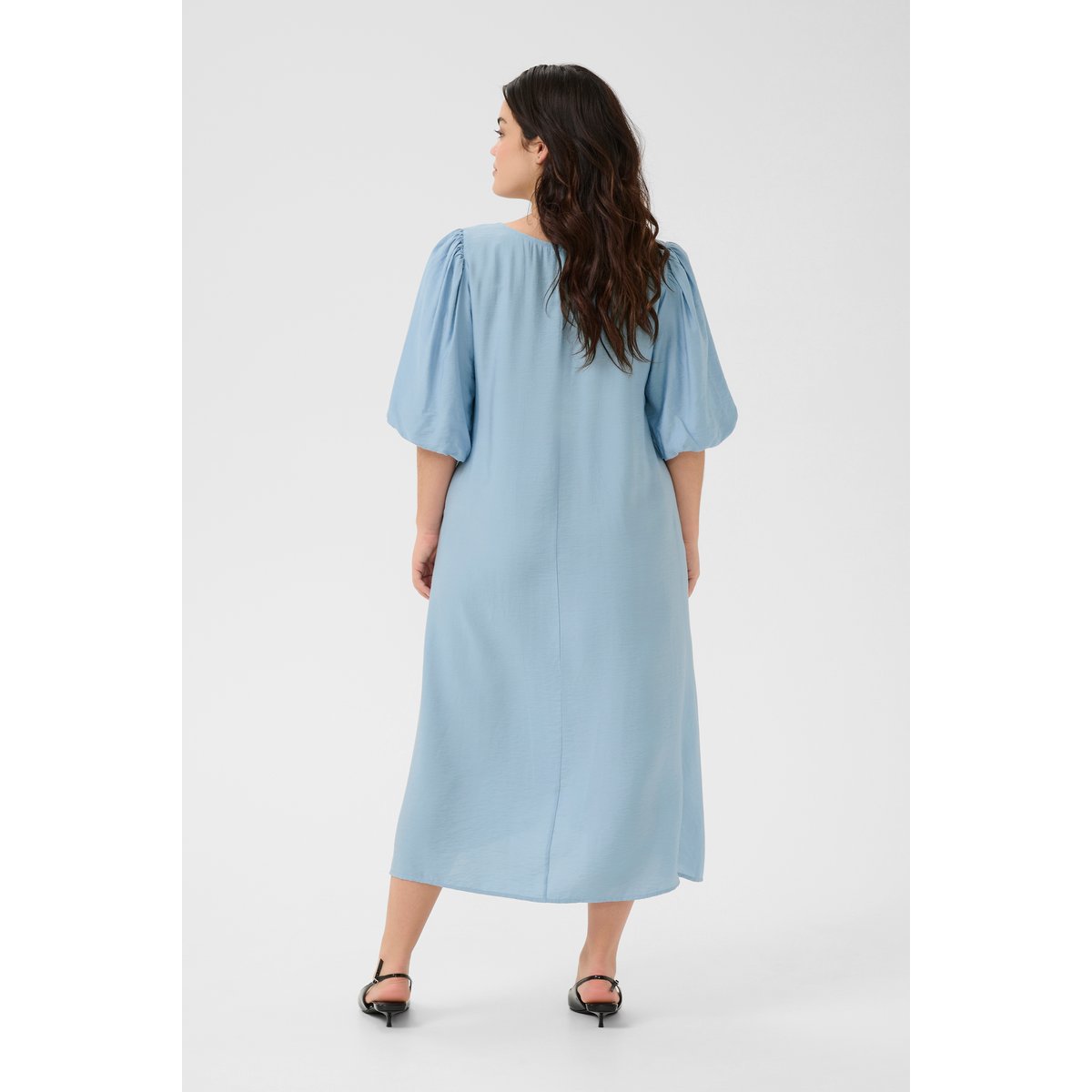 Dress bleu soft chambray, KAFFE CURVE