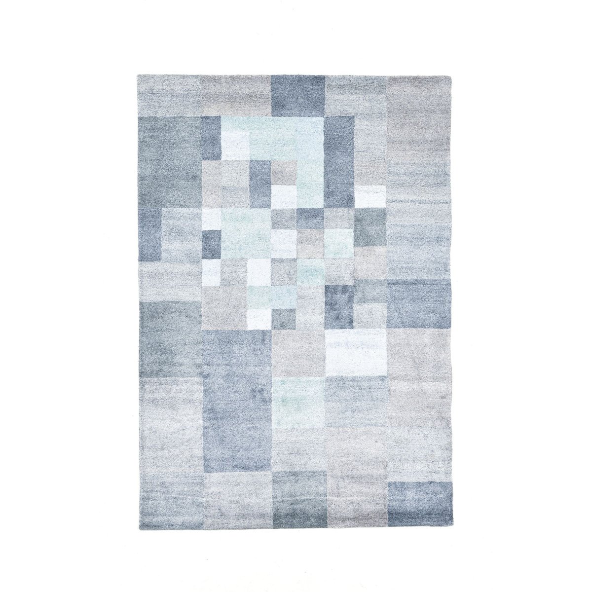 Tapis tufté main en viscose gris, THEKO