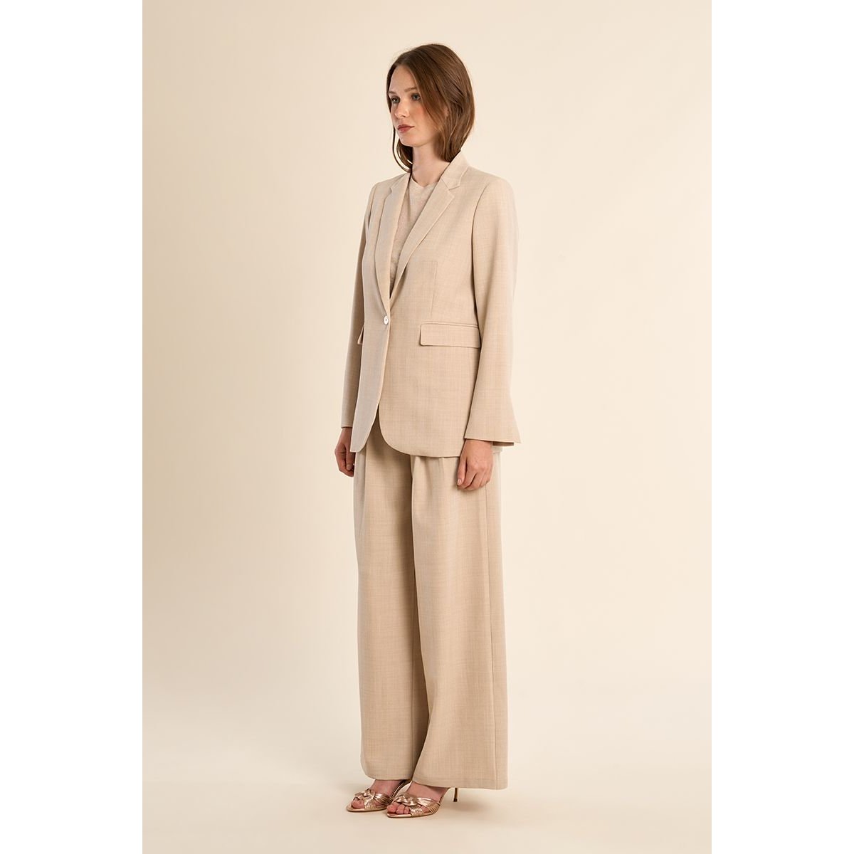 Blazer droit beige, MOLLY BRACKEN