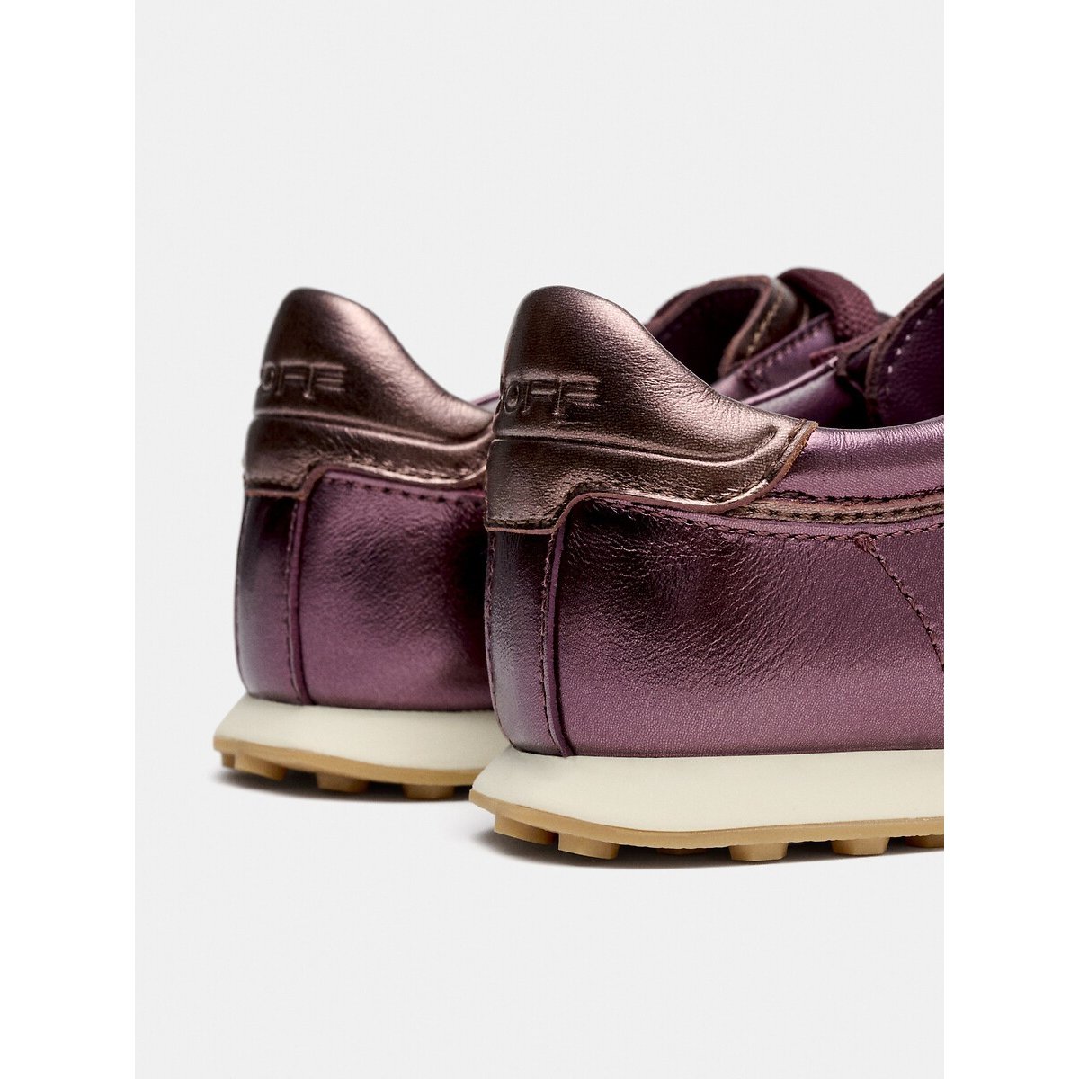 Zapatillas de piel BRIDGE METALLICS BURGUNDY burdeos, HOFF