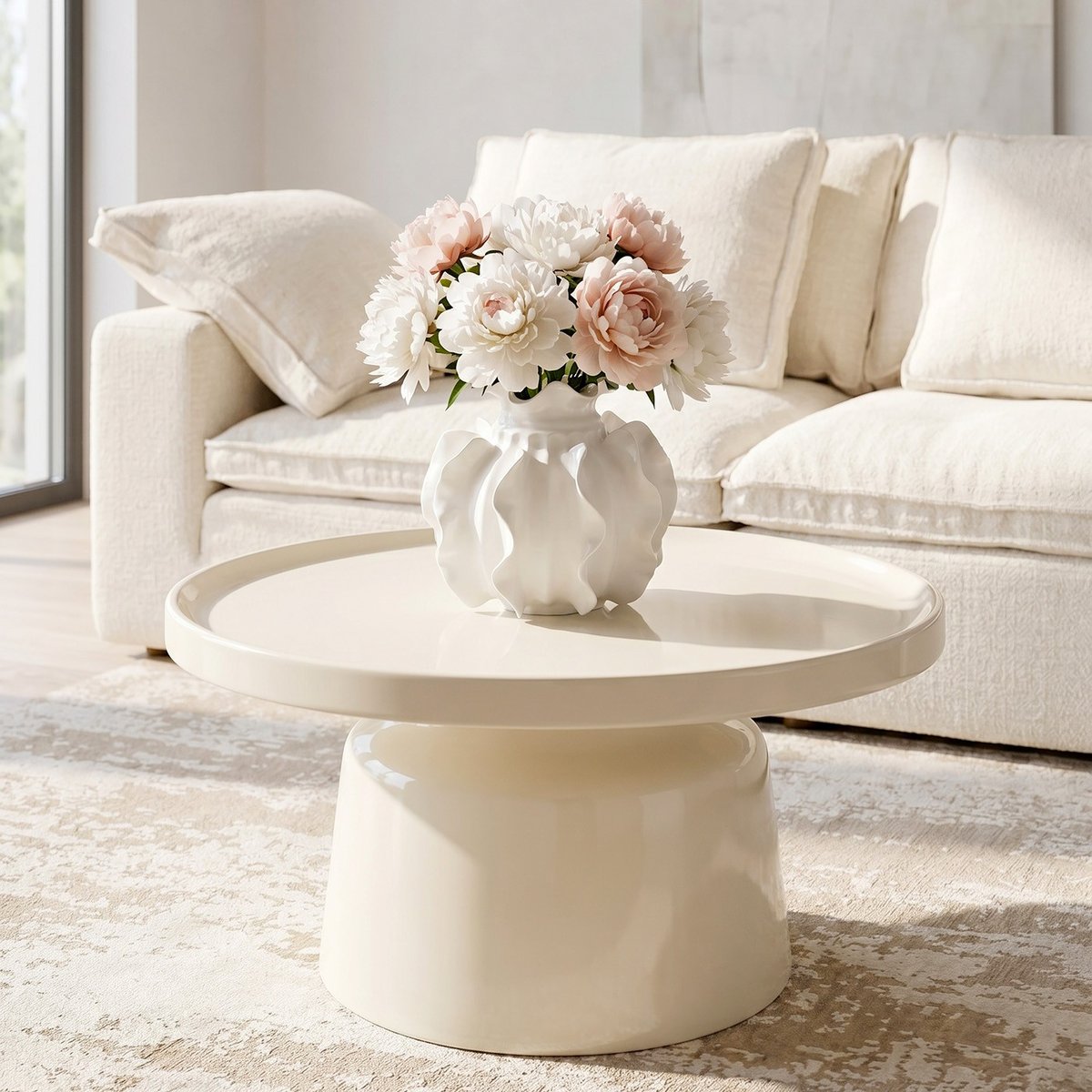 Vase en porcelaine, VIENTO blanc, KARE DESIGN