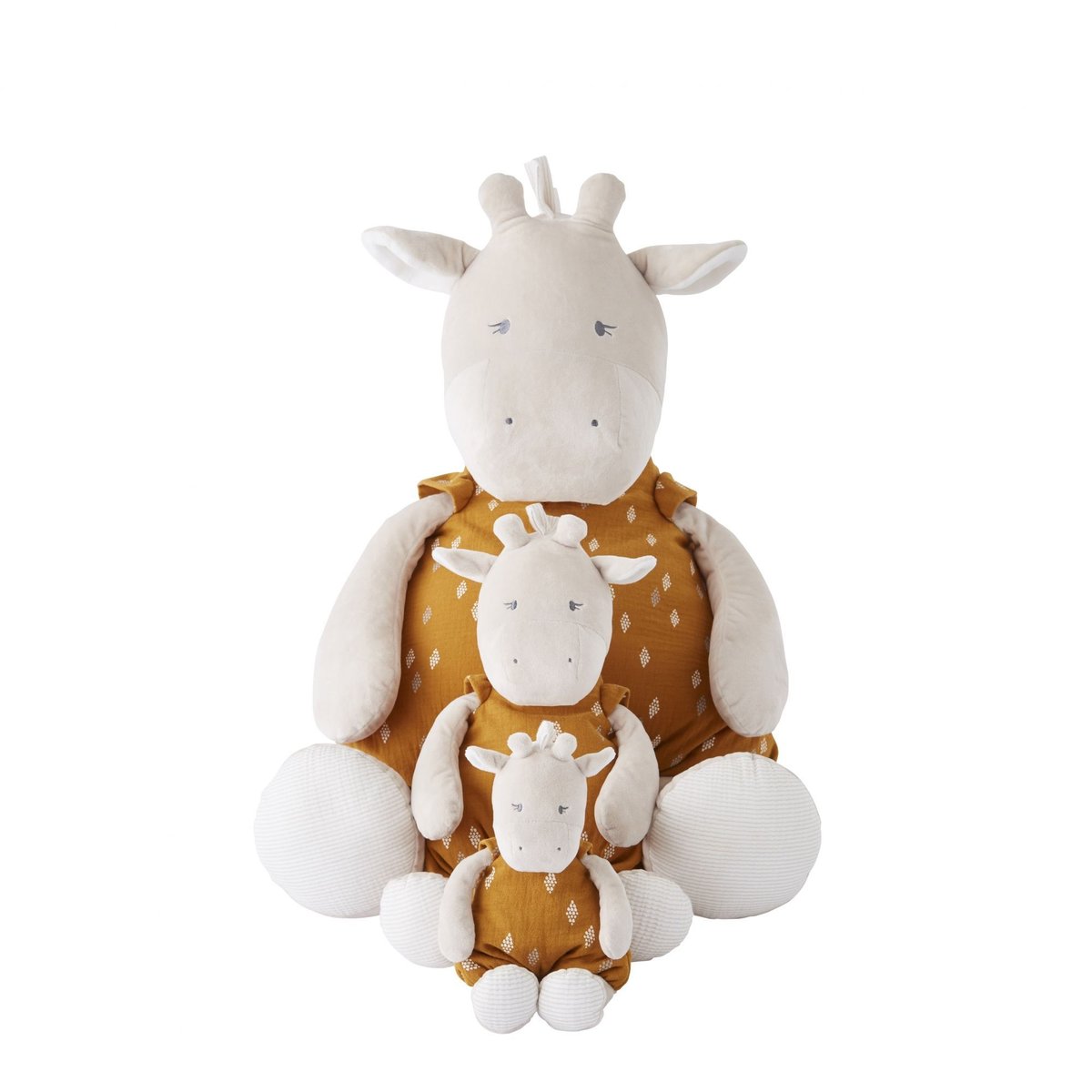 Peluche géante marron girafe tiga, NOUKIE'S