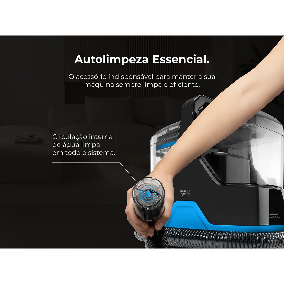 Máquina de Limpeza Aqualine SpotGo 1695FL, FLAMA preto/azul, FLAMA