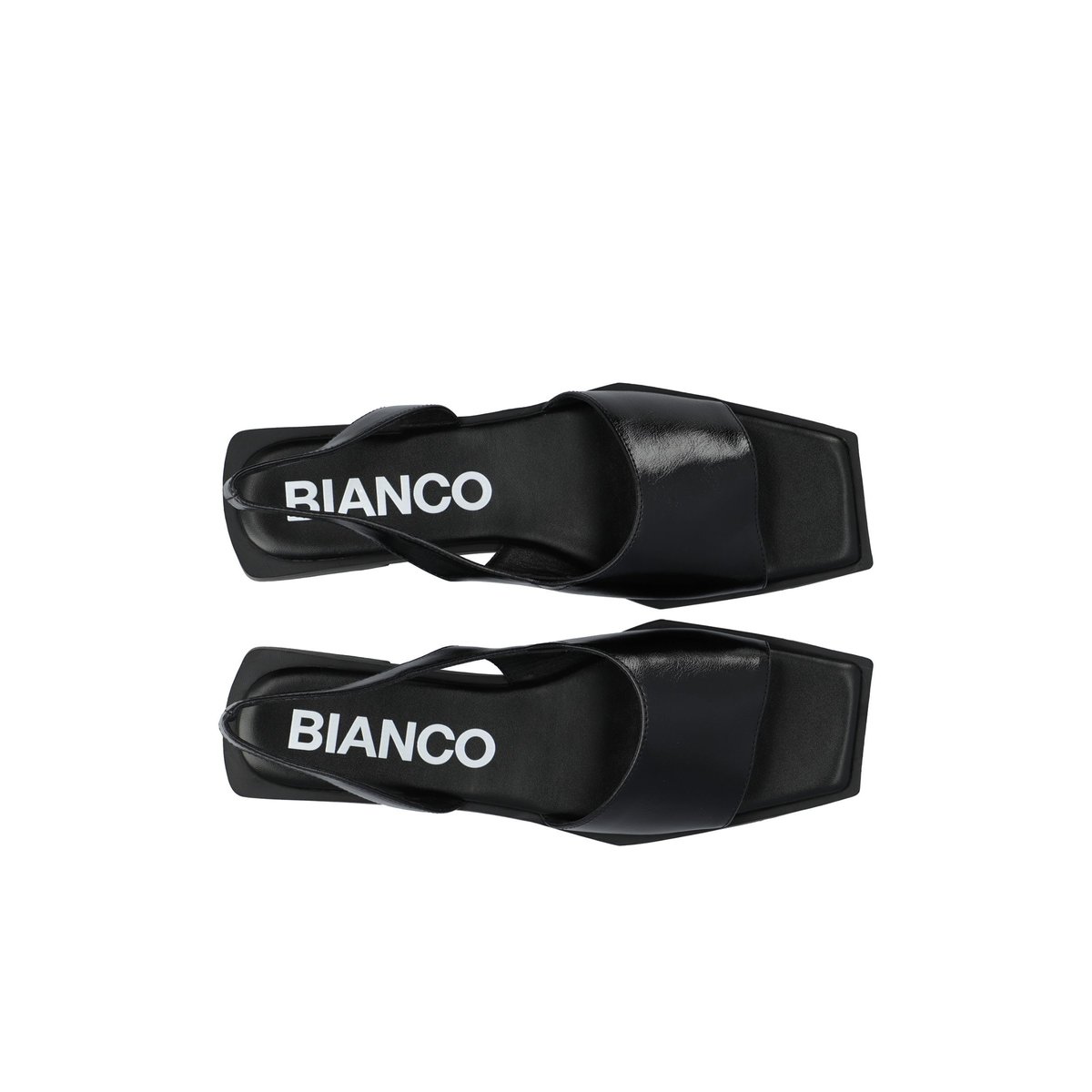 Sandales noir - shinyblack, BIANCO