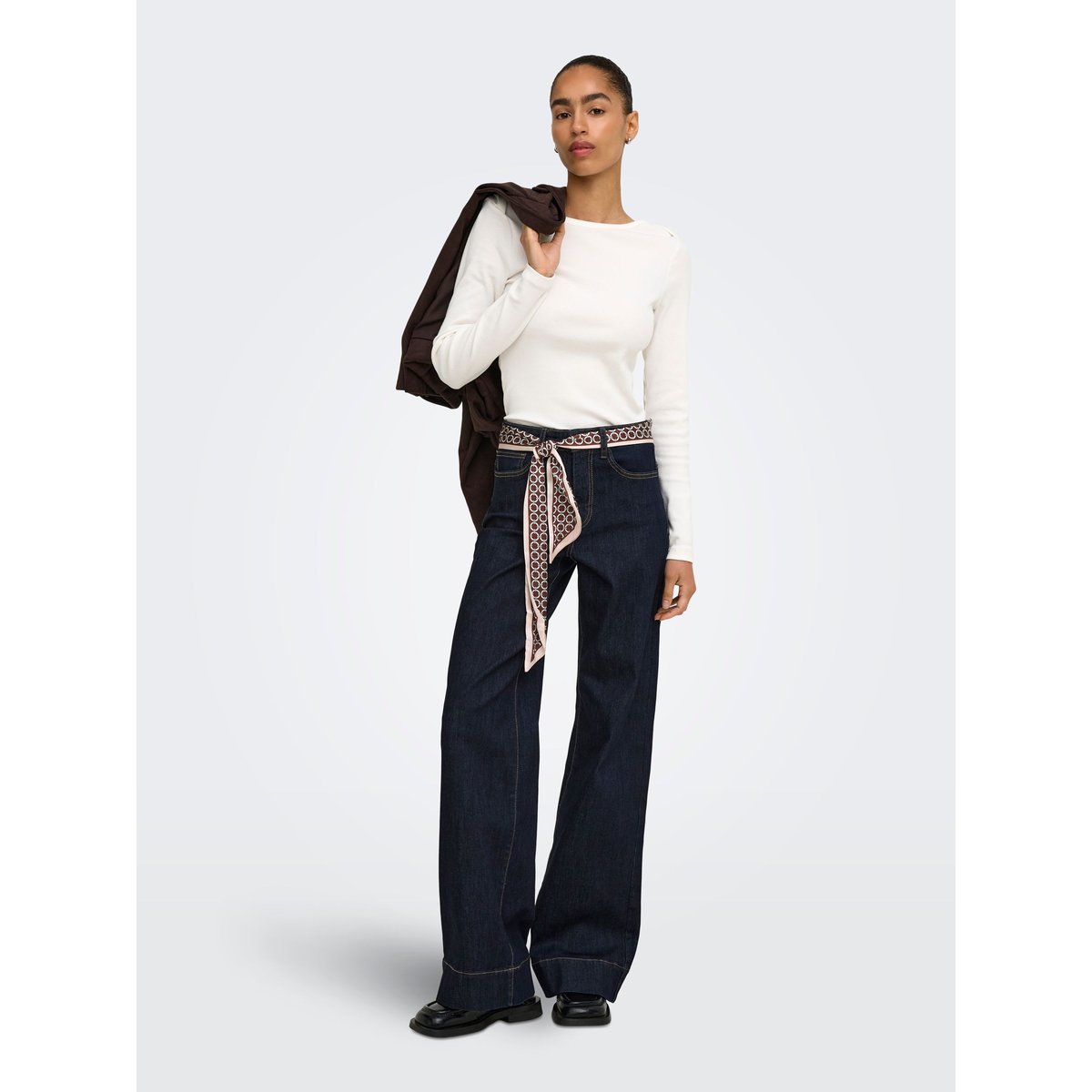 Jean À Jambe Large dark blue denim, ONLY