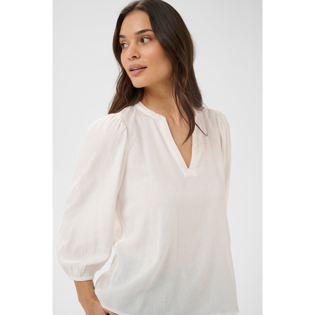 Blouse à manches courtes blanc chalk, KAFFE