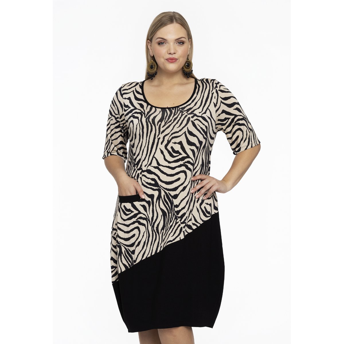Robe imprimé / imprimée animal blanc, YOEK