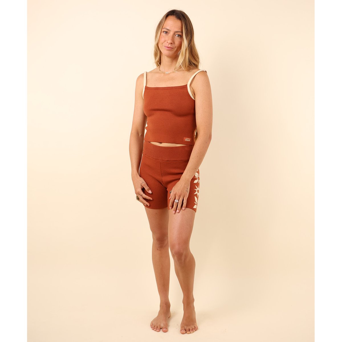 Cycliste en maille jacquard ELOM red island, OXBOW