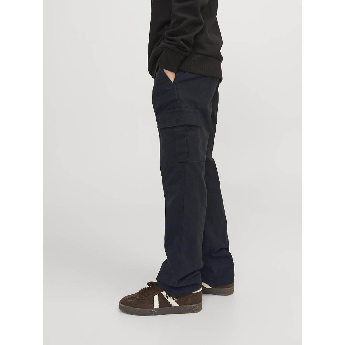 Pantalon style cargo noir, JACK & JONES JUNIOR