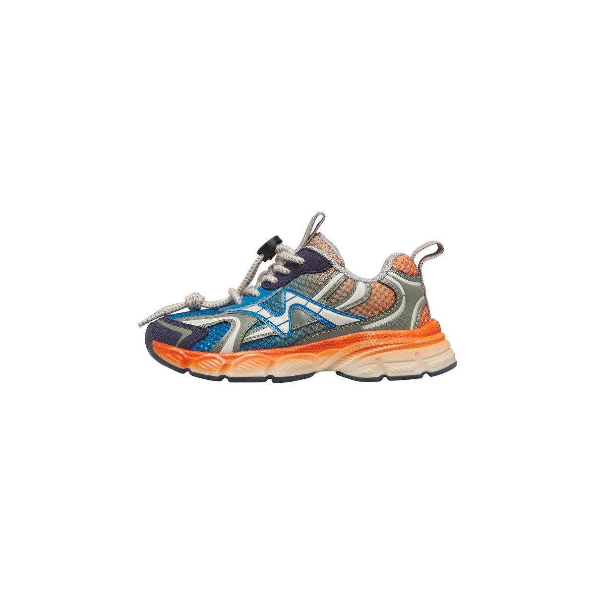 Sneakers en tissu synthétique WAVE. marine-blanc-orange, NATURINO
