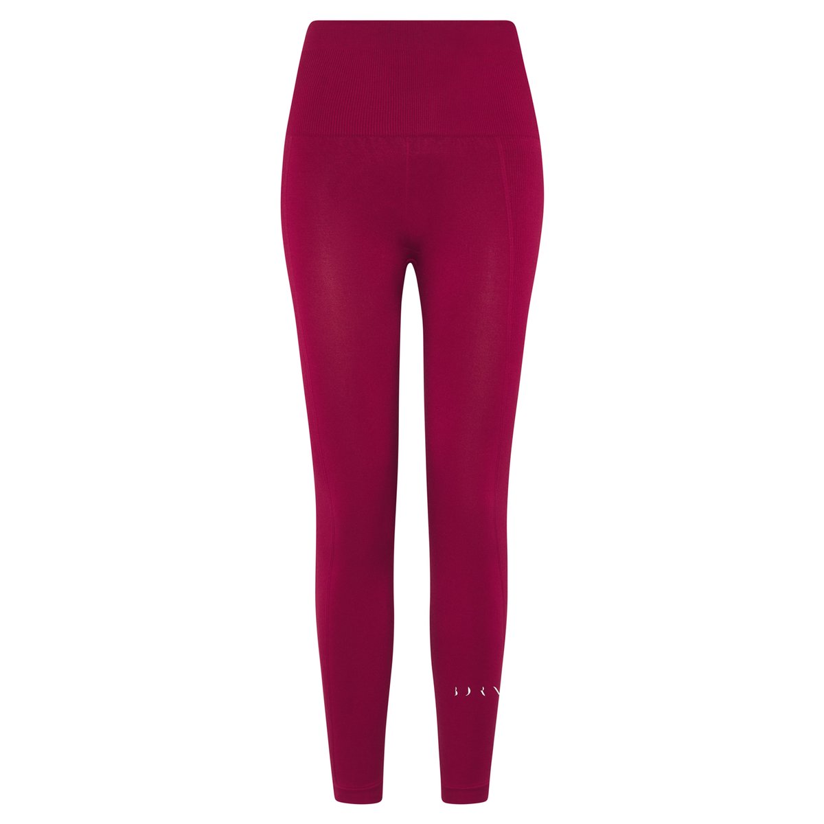Legging de sport femme Viveka taille haute effet gainant rouge prune, BORN