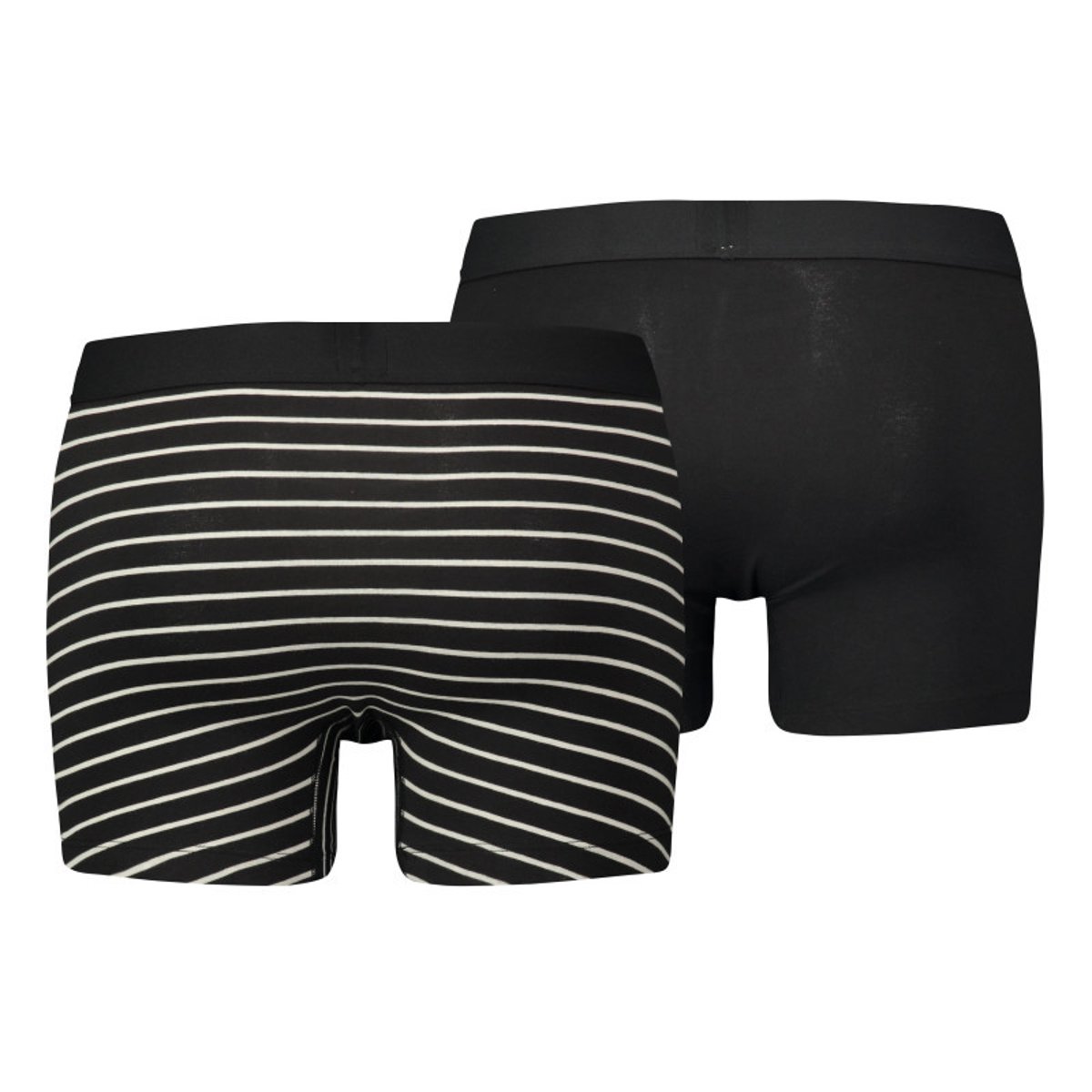Lot de deux boxers noirs et à bande élastiquée brodée à la taille noir, LEVI'S
