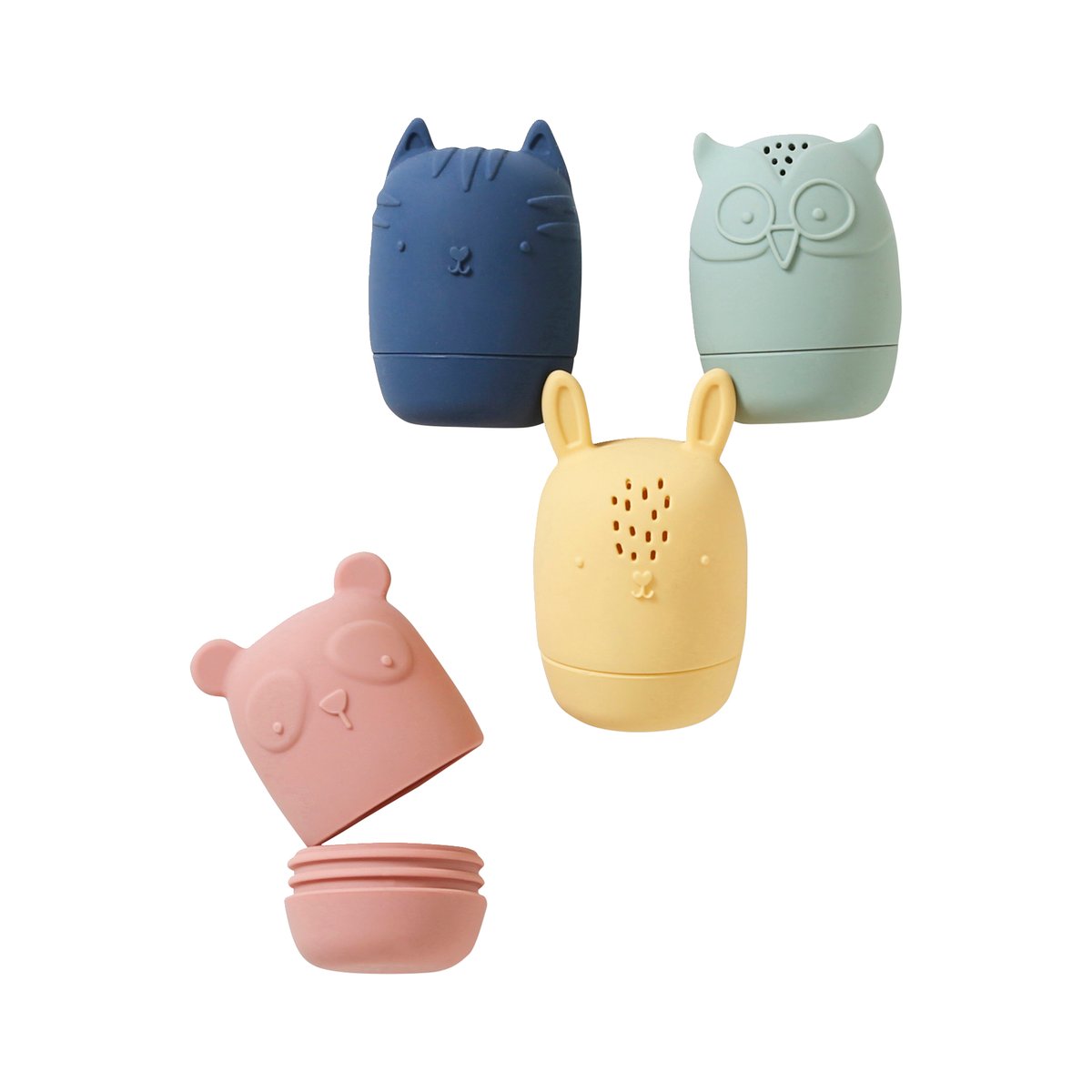 Lot de 4 aspergeurs animaux multicolore, VERTBAUDET