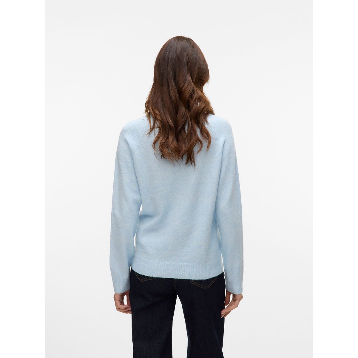 Jersey de punto sedoso azul claro jaspeado, VERO MODA