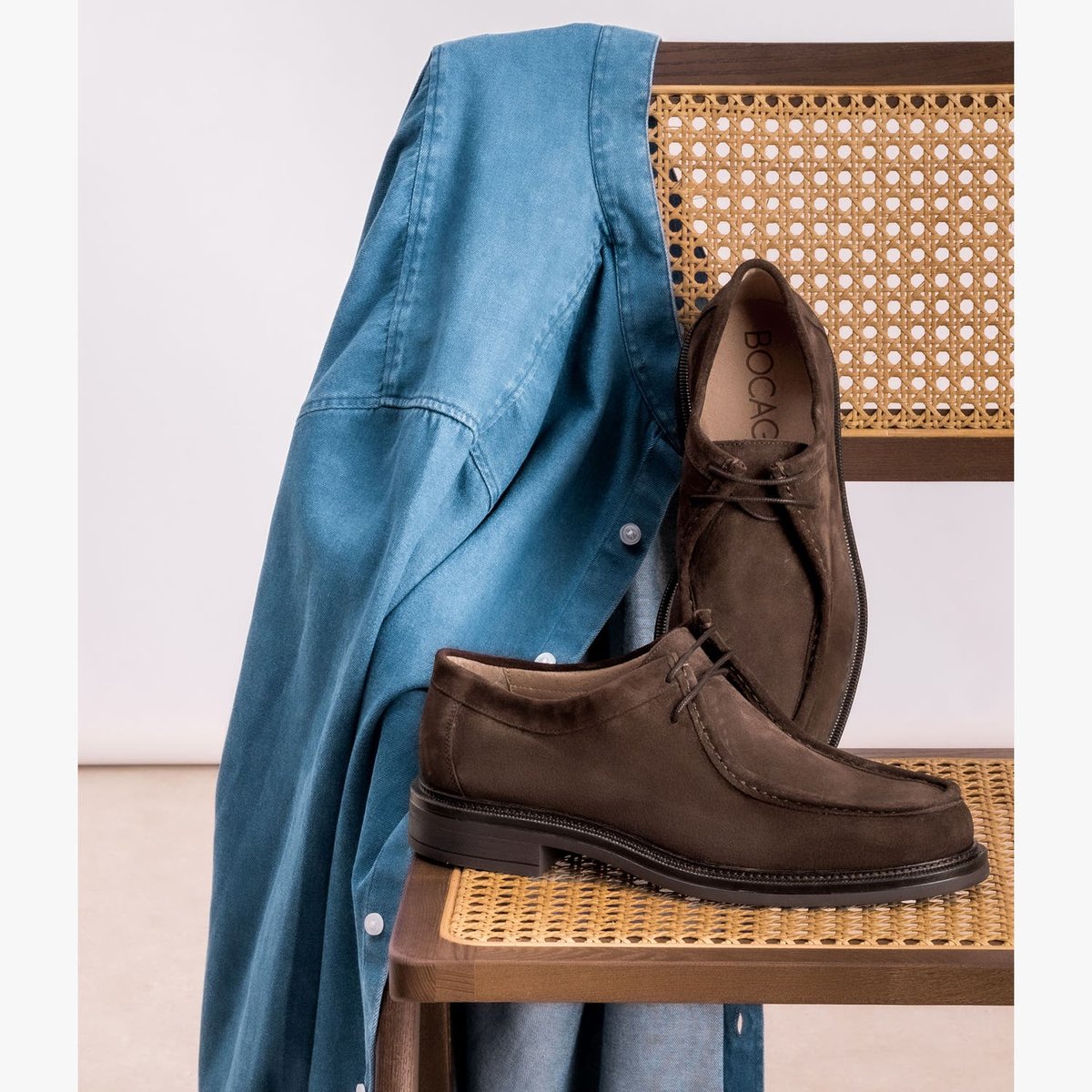 Derby en cuir FLAVIUS marron chocolat, BOCAGE