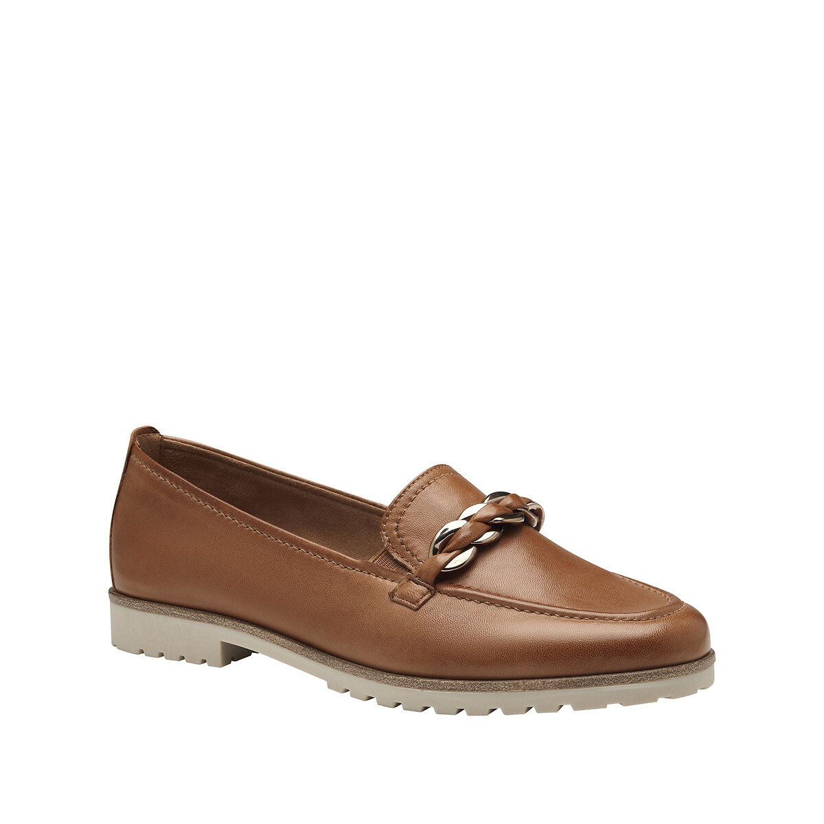 Mocassins en cuir cognac, TAMARIS
