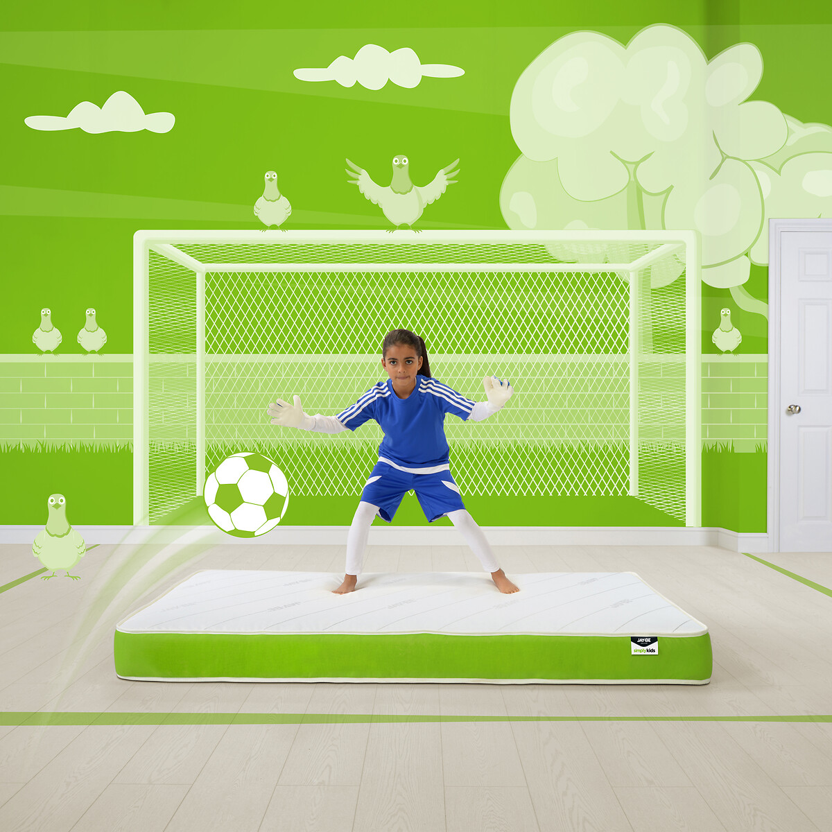 Jay-Be® Simply Kids® Anti-Allergy Sprung Mattress green, JAY-BE