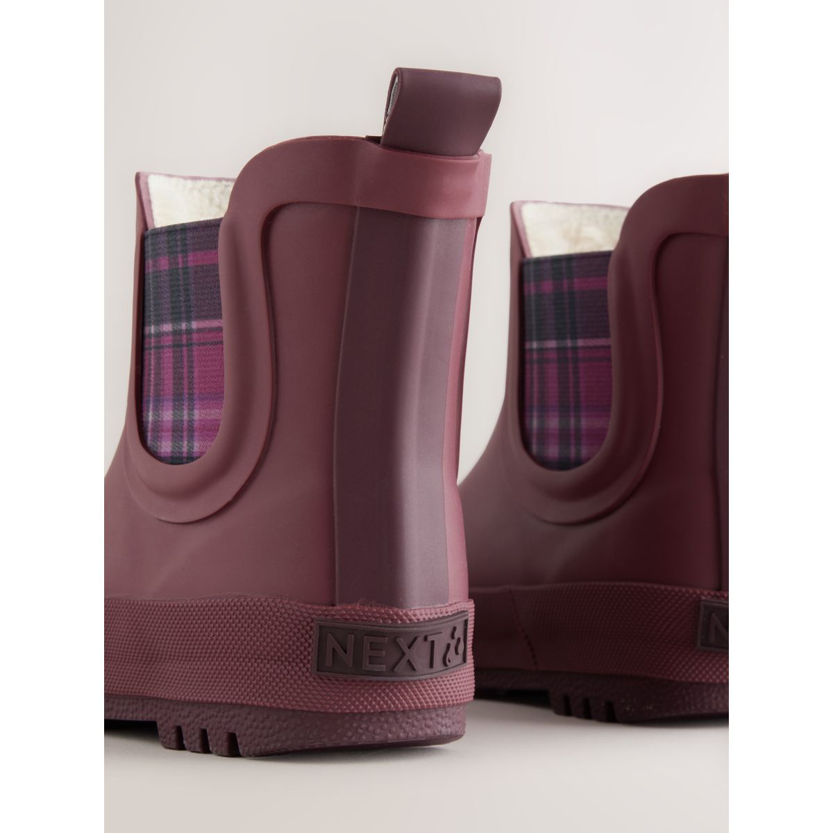 Bottines chelsea en caoutchouc rouge bordeaux, NEXT