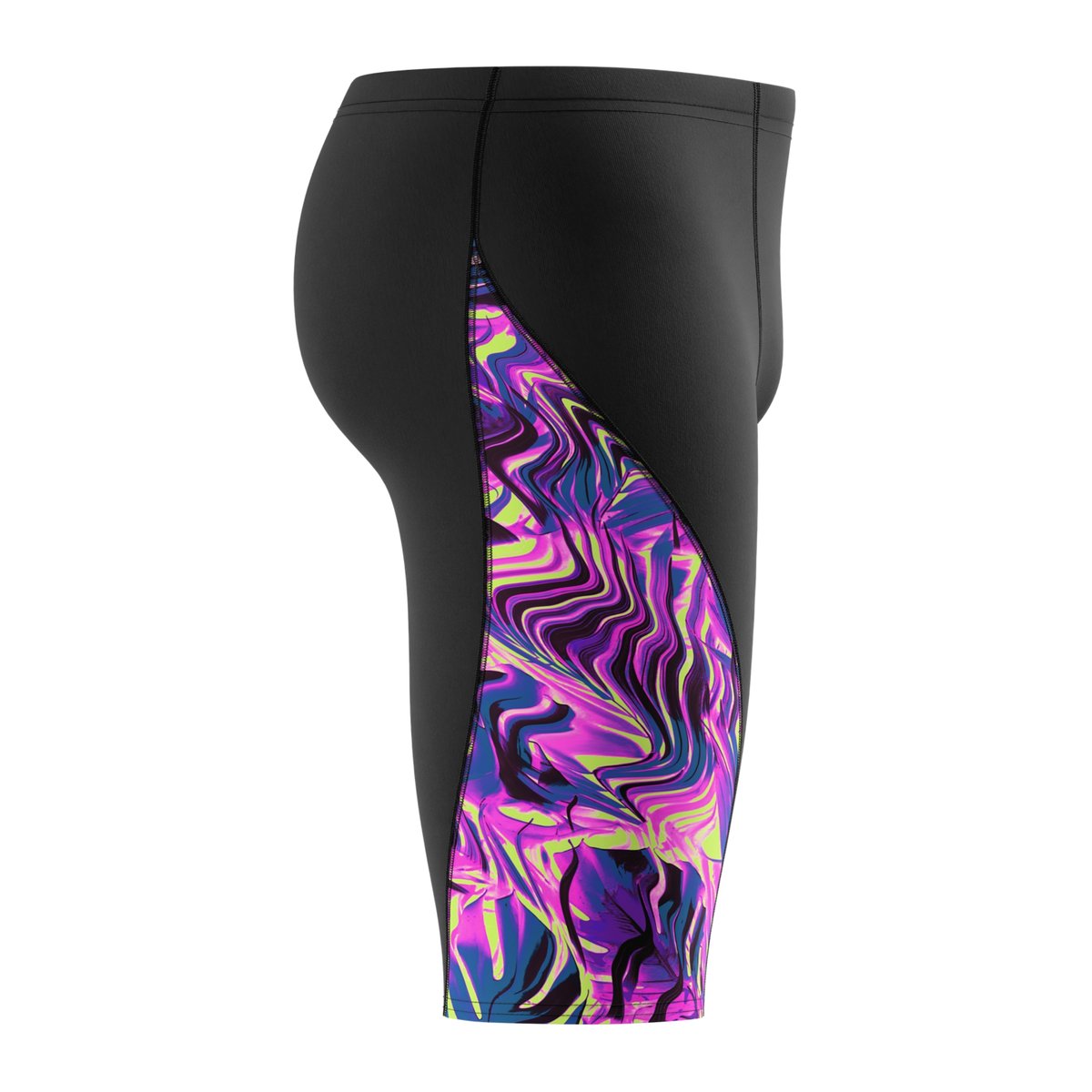 Jammer de natation à taille ajustable motif/style abstrait SPLICED noir, SPEEDO