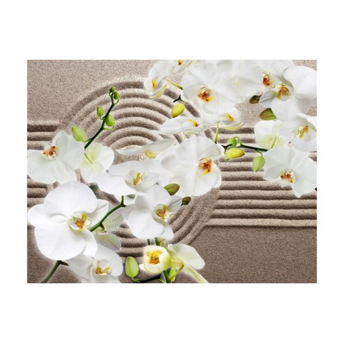 Papier peint intissé panoramique Orient Beautiful Zen Garden beige, EDEN