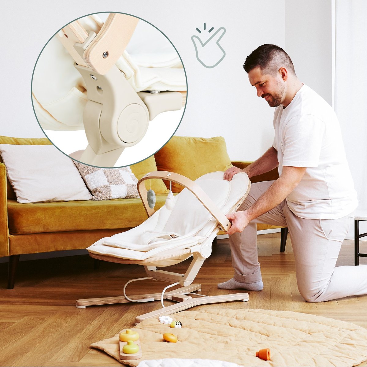 Arche de jeux transat Swoon Flow multicolore, BABYMOOV