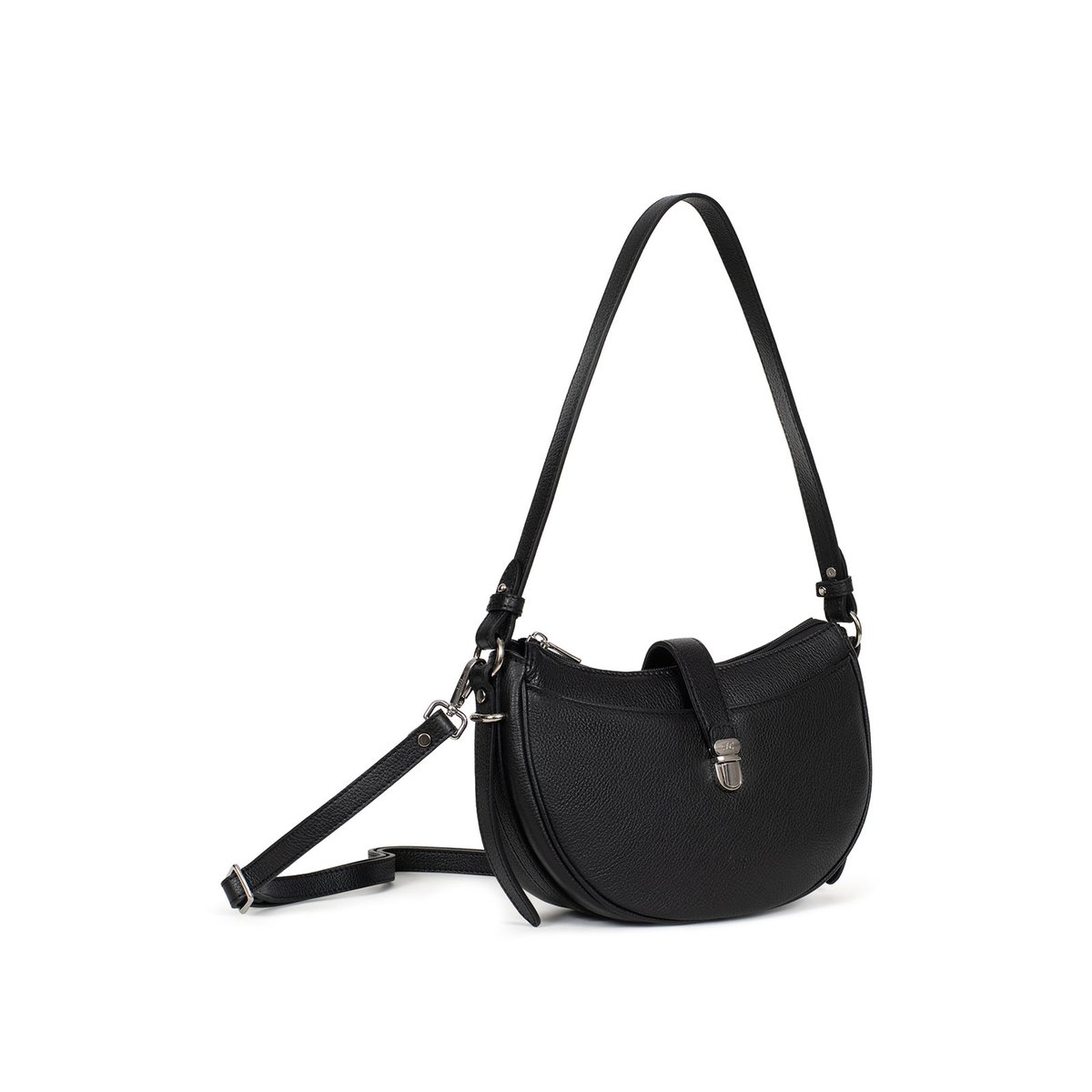 Sac porté épaule 1 anse  AURORE noir, HEXAGONA
