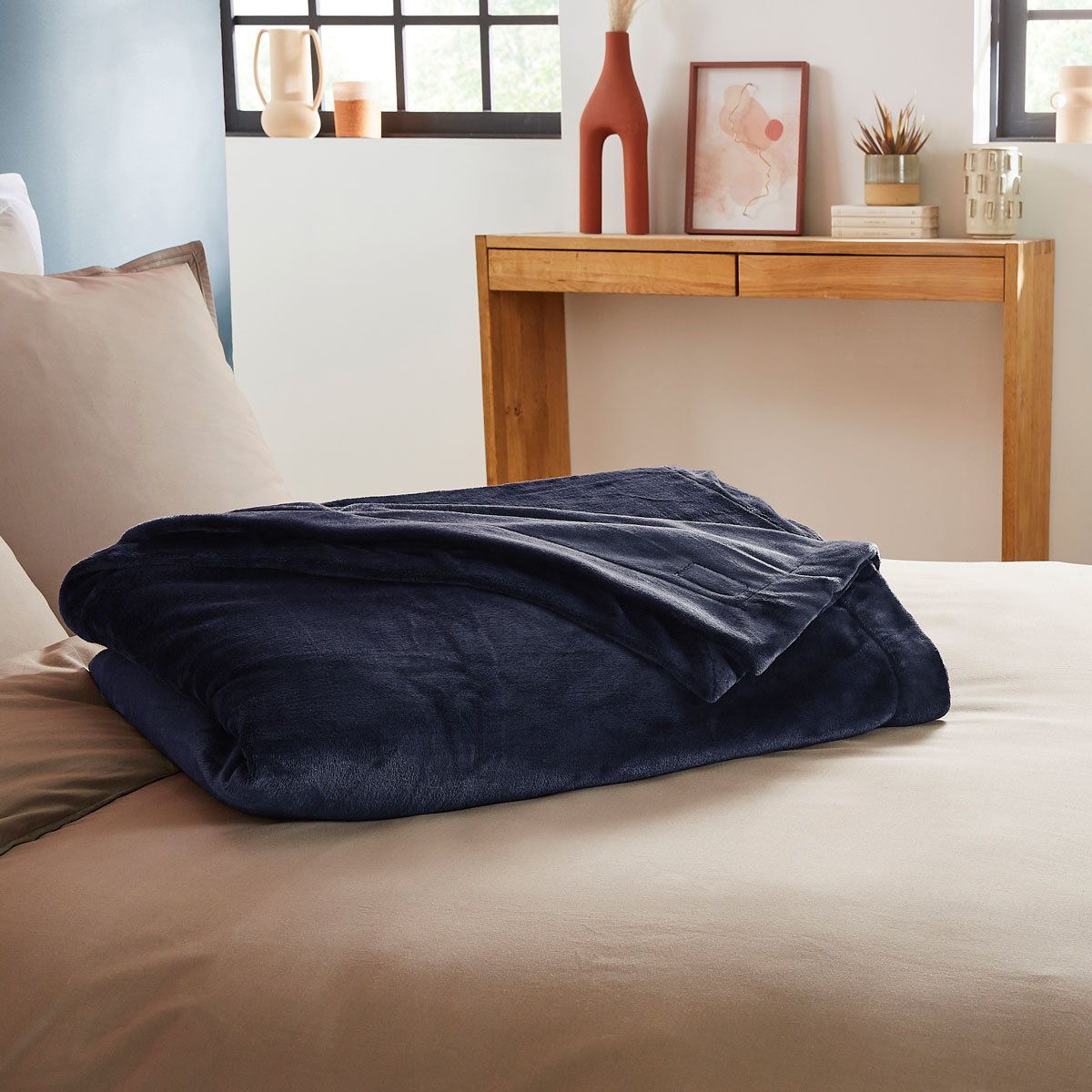 Couverture Polaire Extra Douce Coloris Bleu bleu, DODO