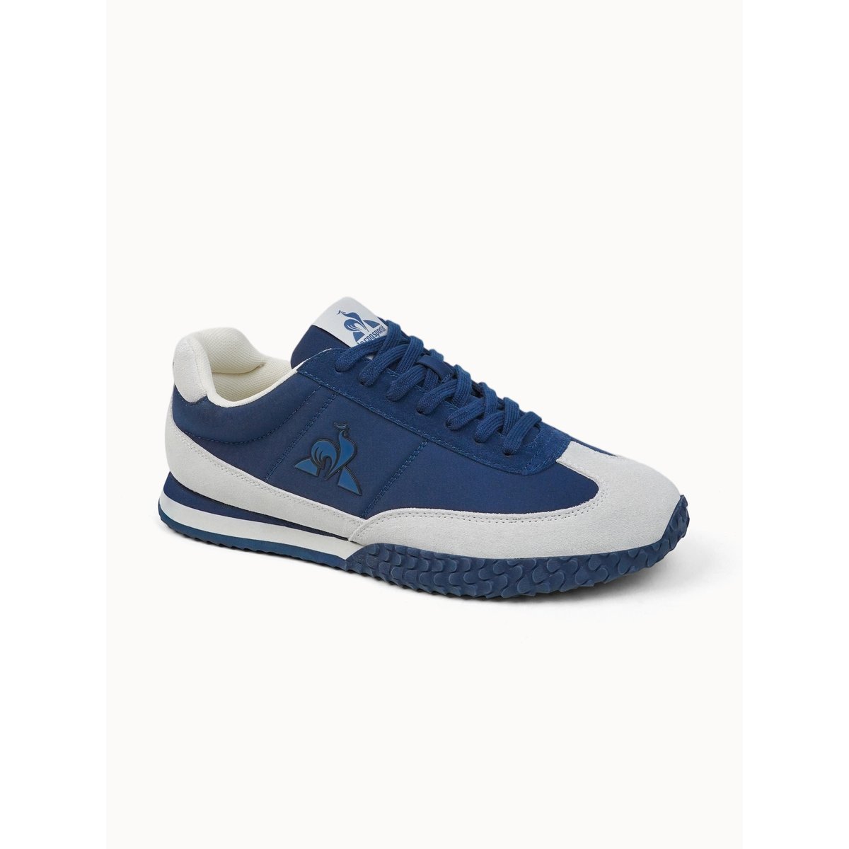 Sneakers retro-running en textile et suede Veloce dress blue/ vaporous gray, LE COQ SPORTIF