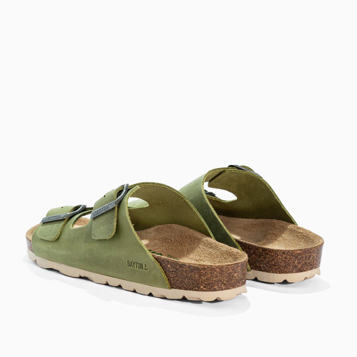 Sandales en cuir ATLAS green, BAYTON