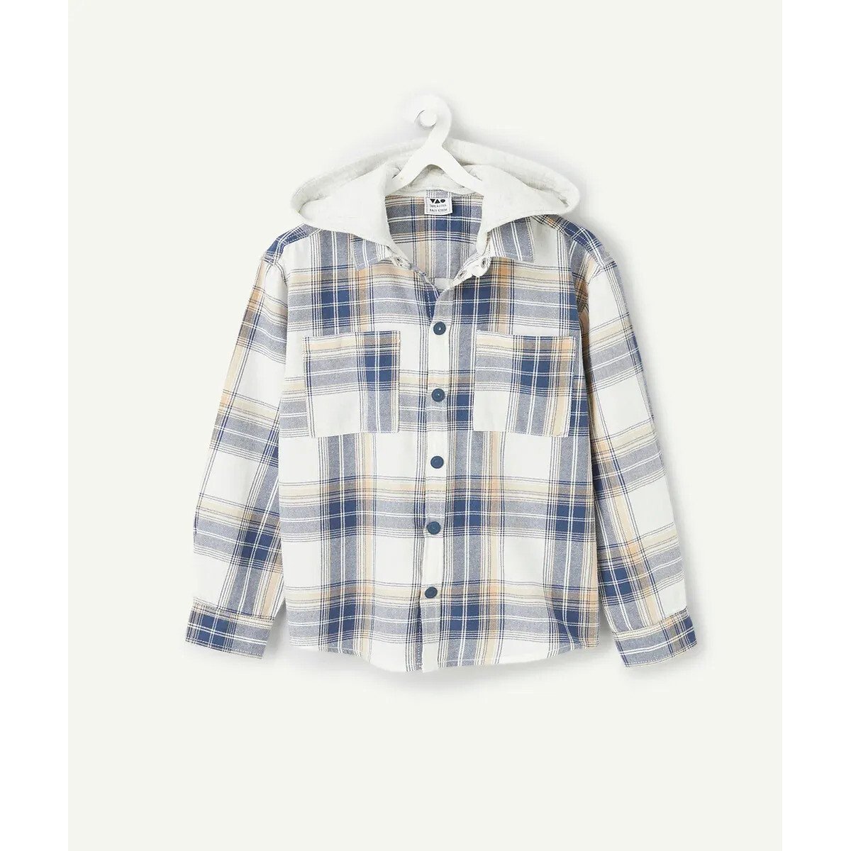 Checked Long Sleeve Shirt ecru/blue checked, TAPE A L'OEIL