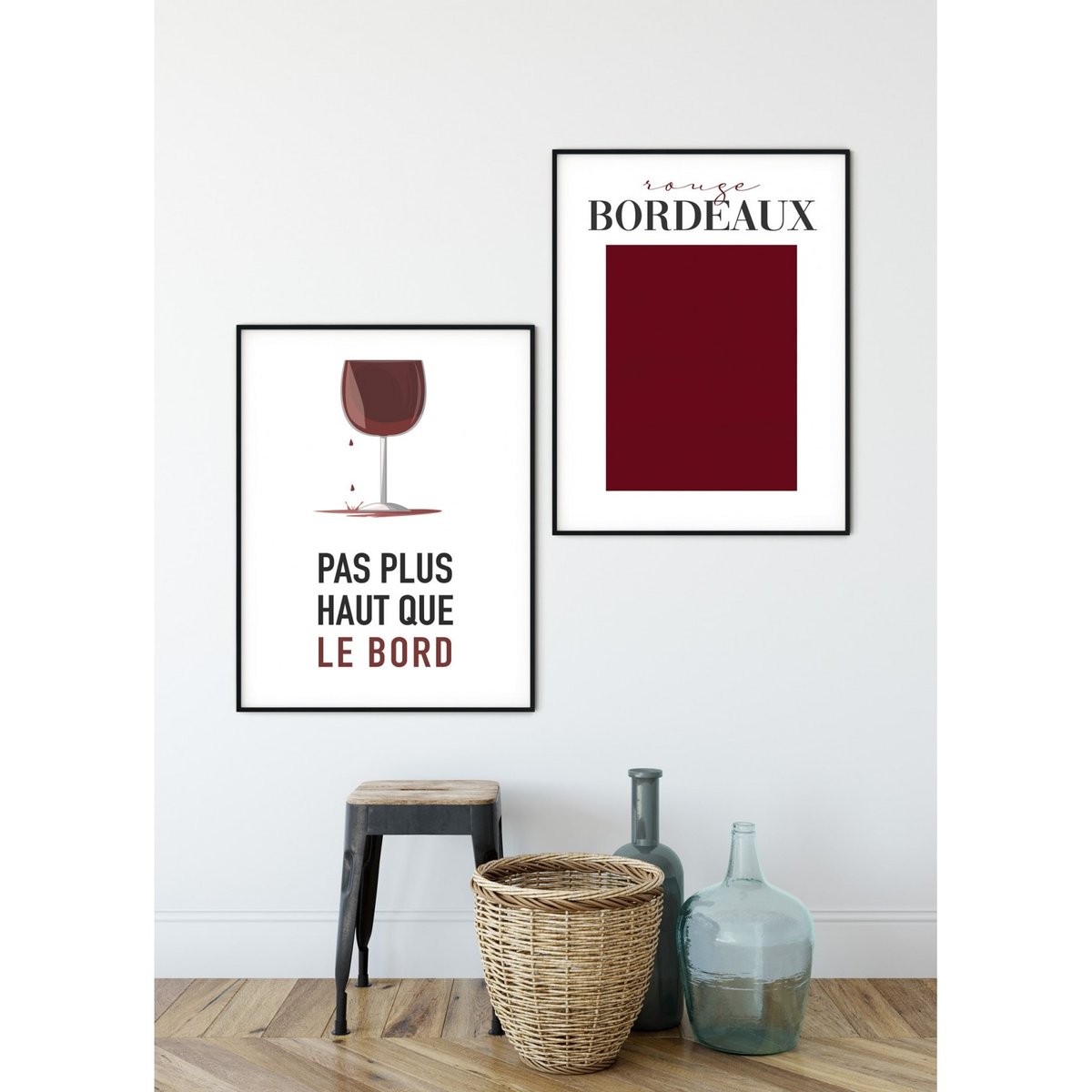 Affiche Rouge Bordeaux blanc, L'AFFICHERIE