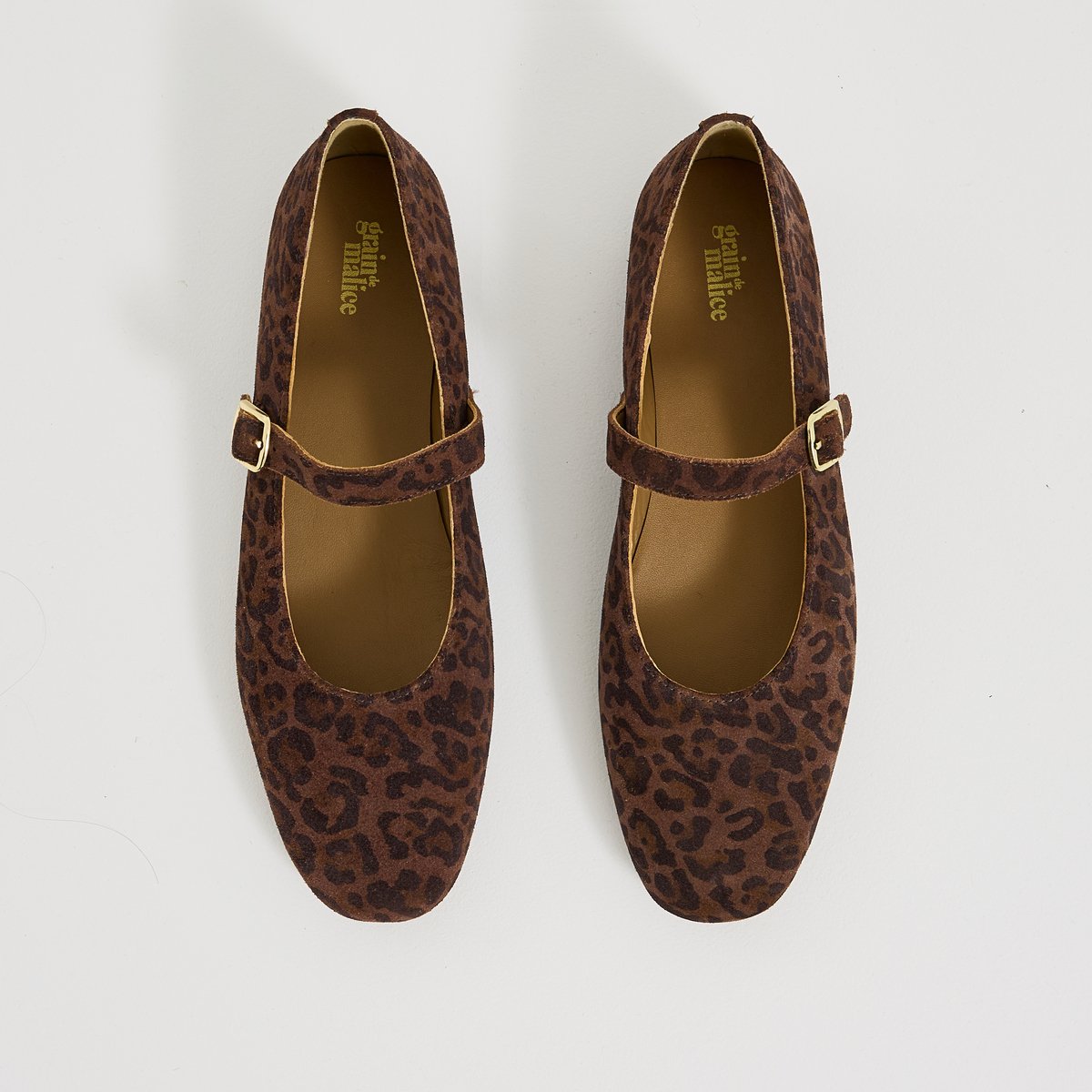 Ballerines à motif léopard marron, GRAIN DE MALICE
