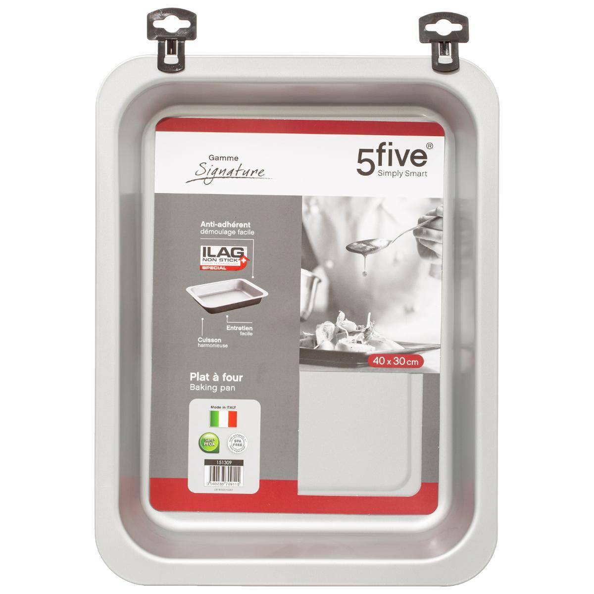 Plaque à four SIGNATURE gris, 5FIVE SIMPLY SMART