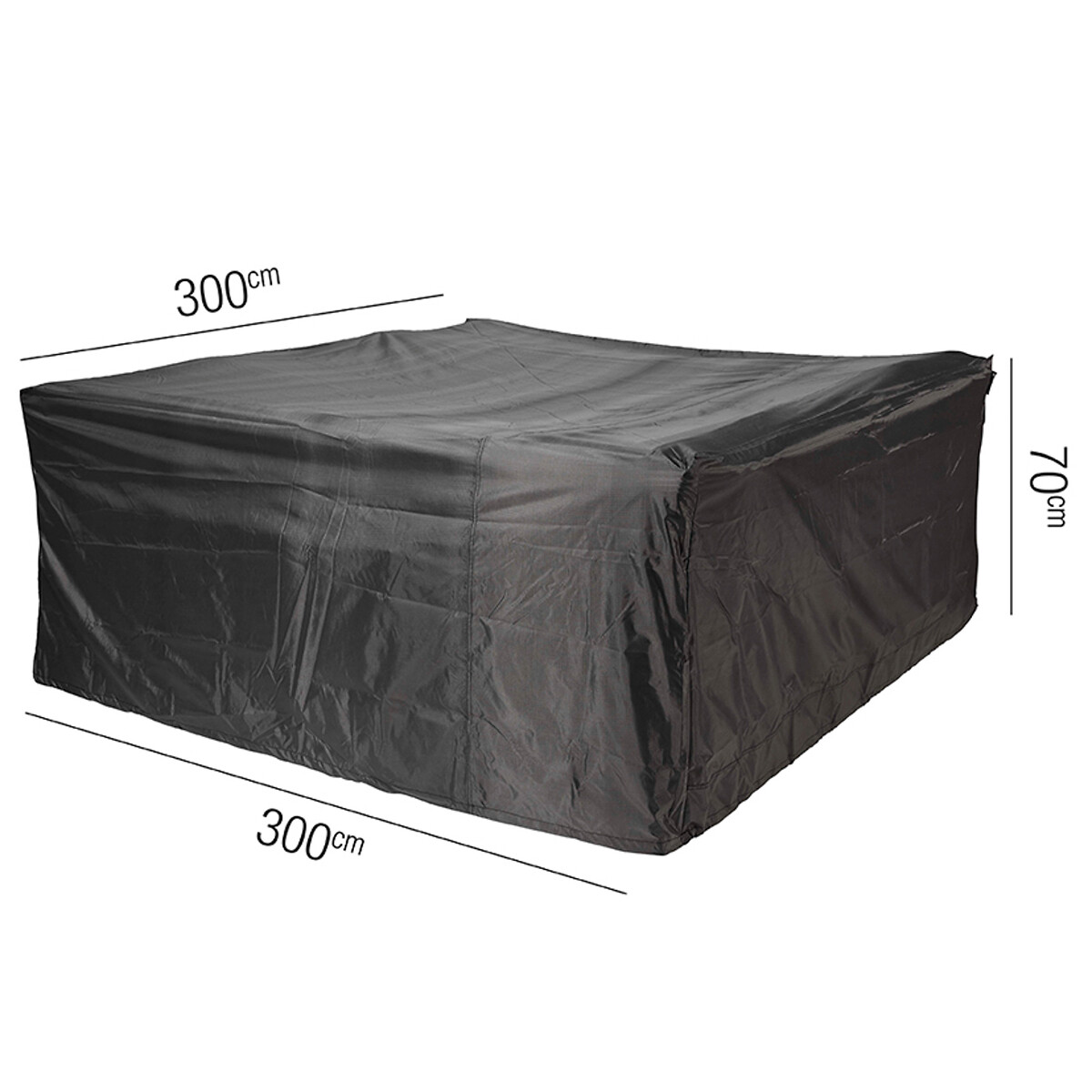 Garden Square Lounge Set Cover 300x300cm grey, AEROCOVER