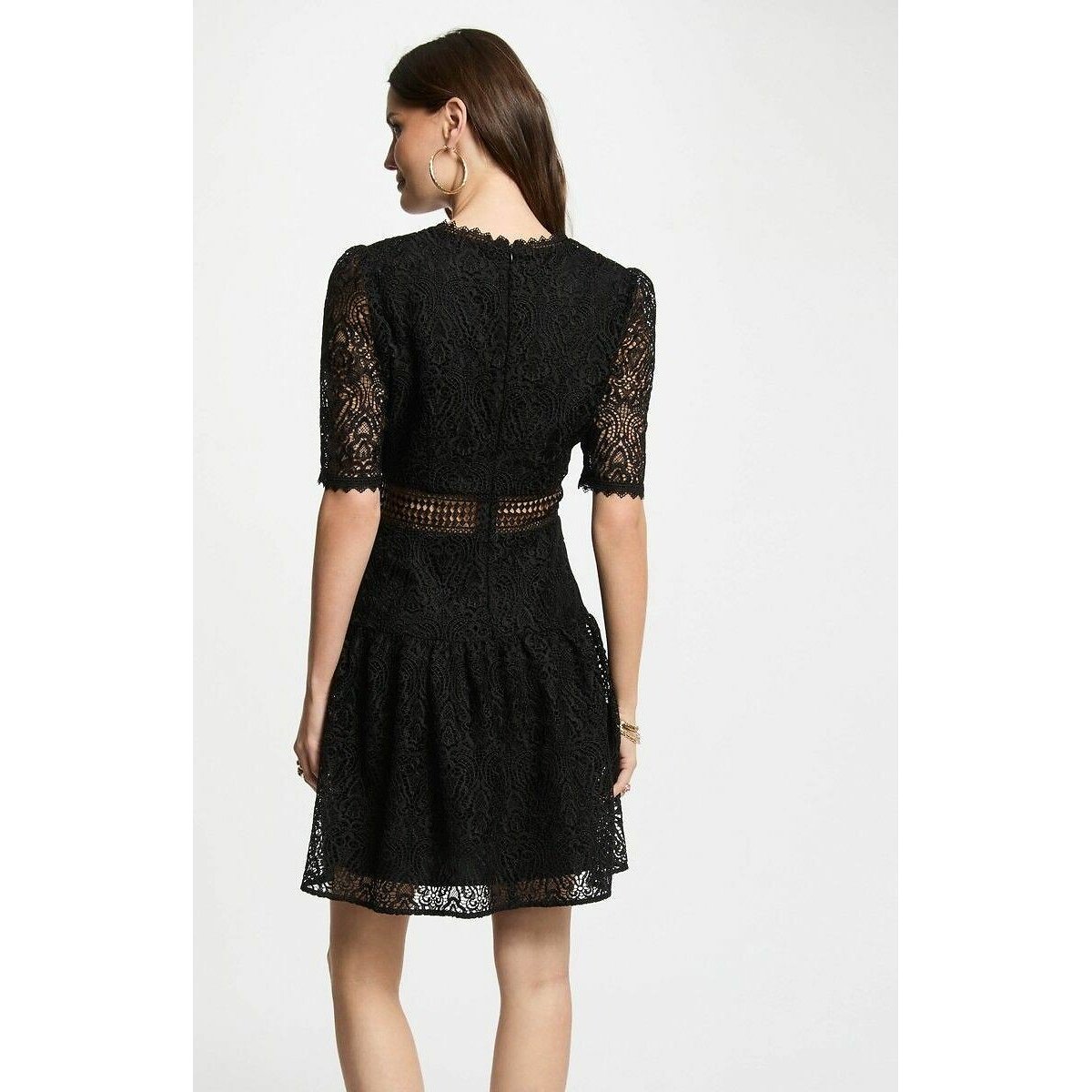 Fitted Lace Mini Dress black, MORGAN