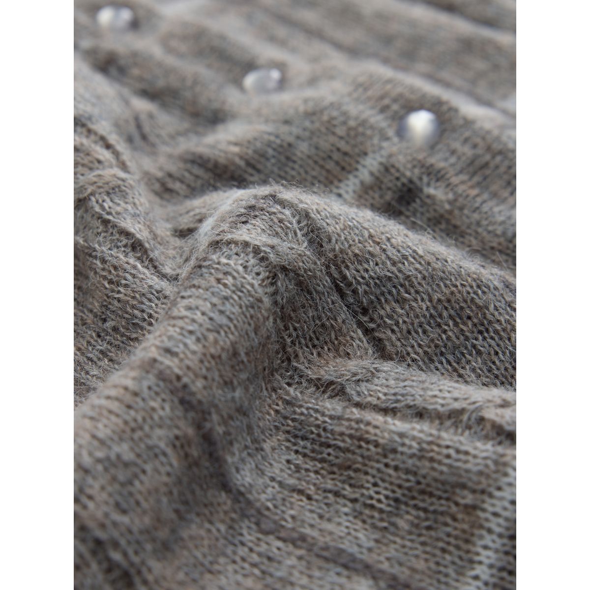 Cardigan en maille à manches longues gris à carreaux, NEXT