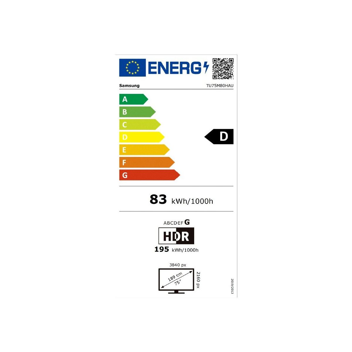 TV Mini LED TU75M80H (2026) 75" (189 cm) 4K - Smart TV avec IA couleur unique, SAMSUNG